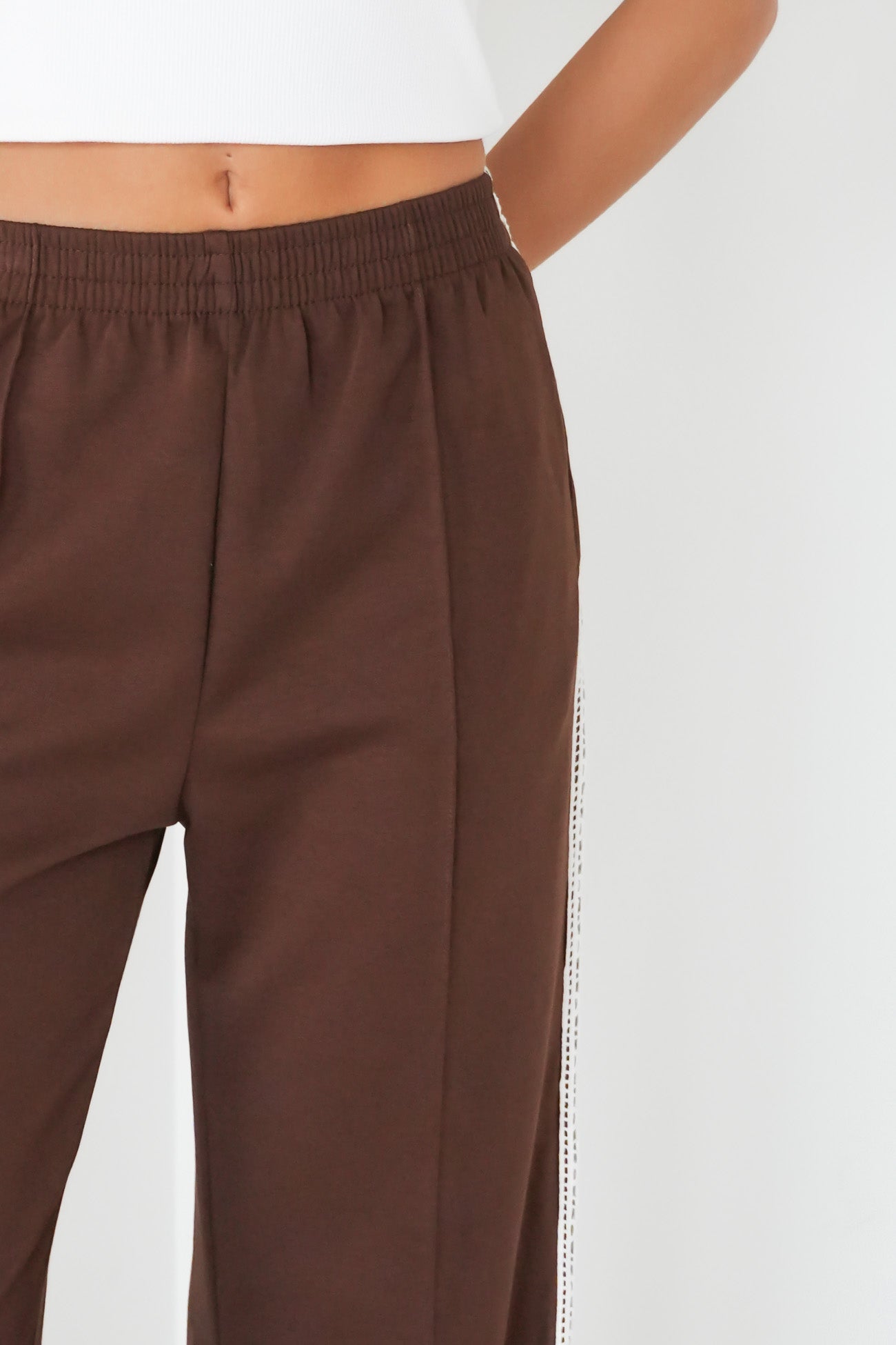 Kirby Pant Chocolate White Lace