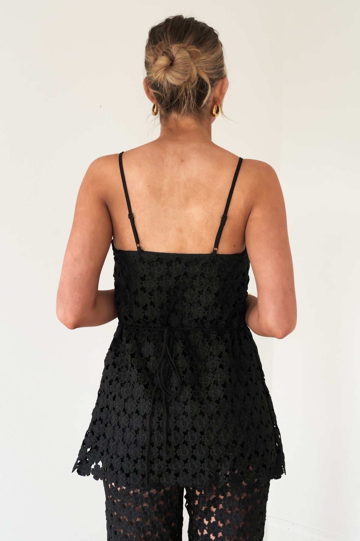 Kirsten Floral Lace Set Black