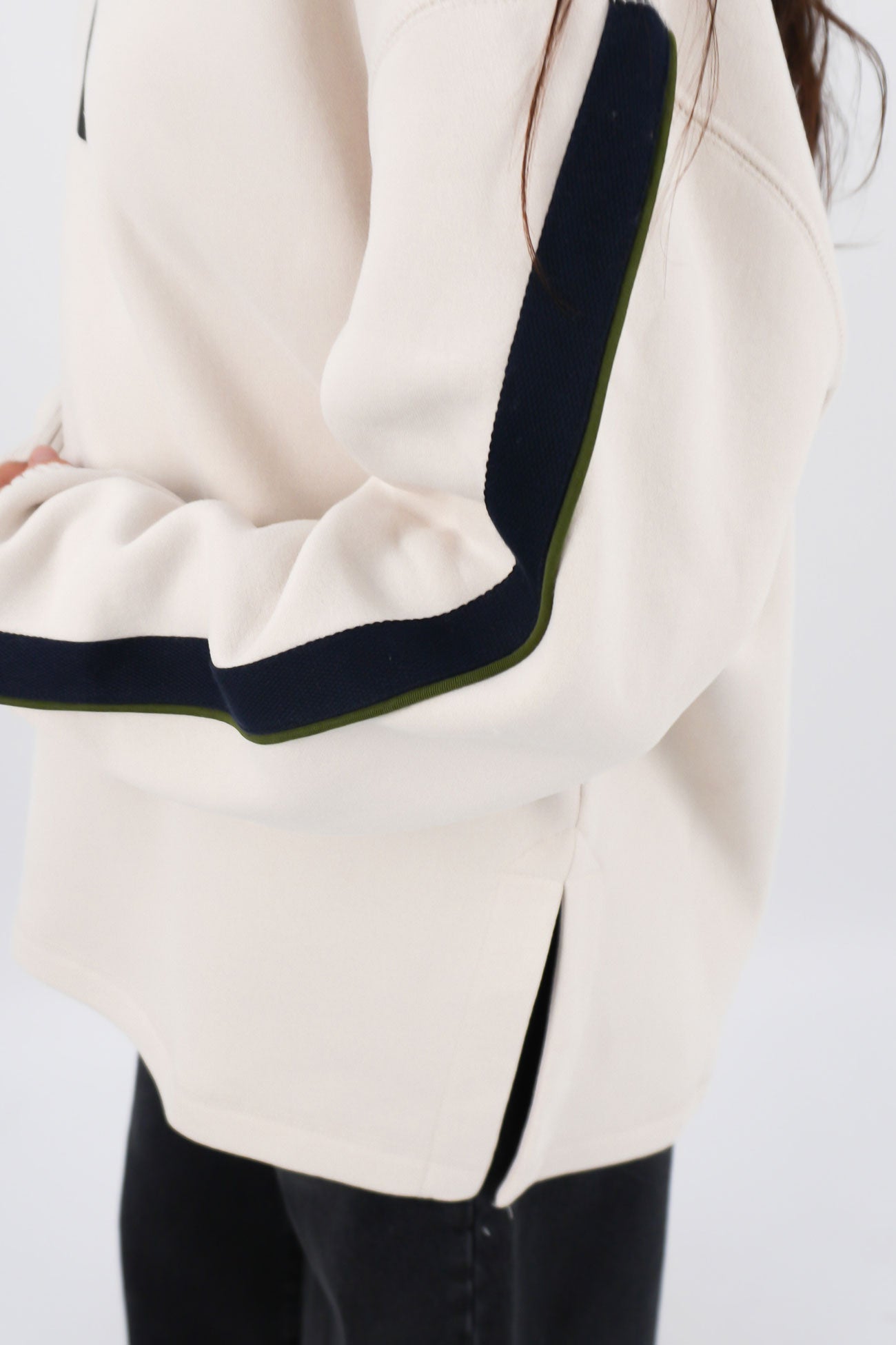 Knit Collar Crew Bone