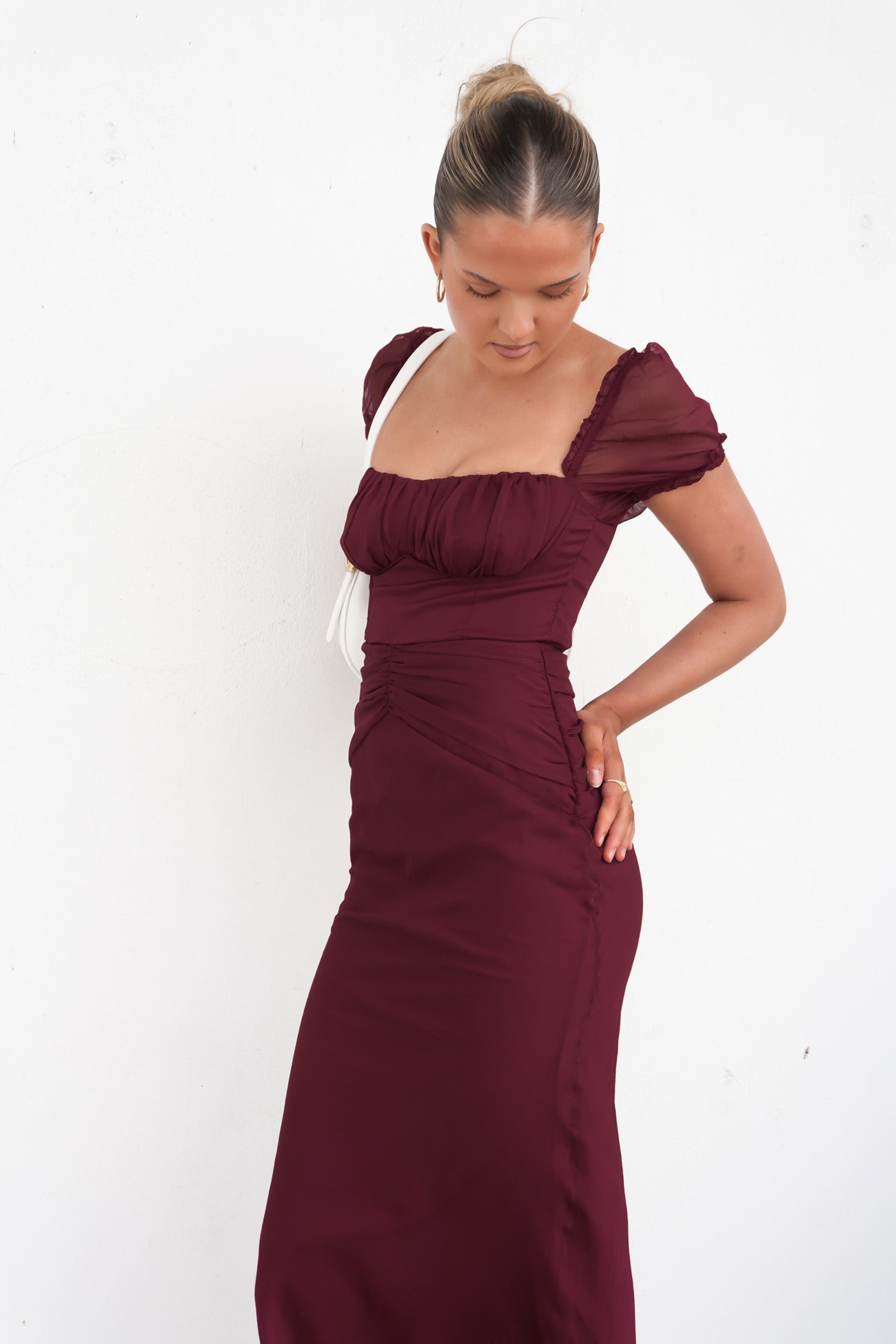 Kyeesha Midi Dress Wine
