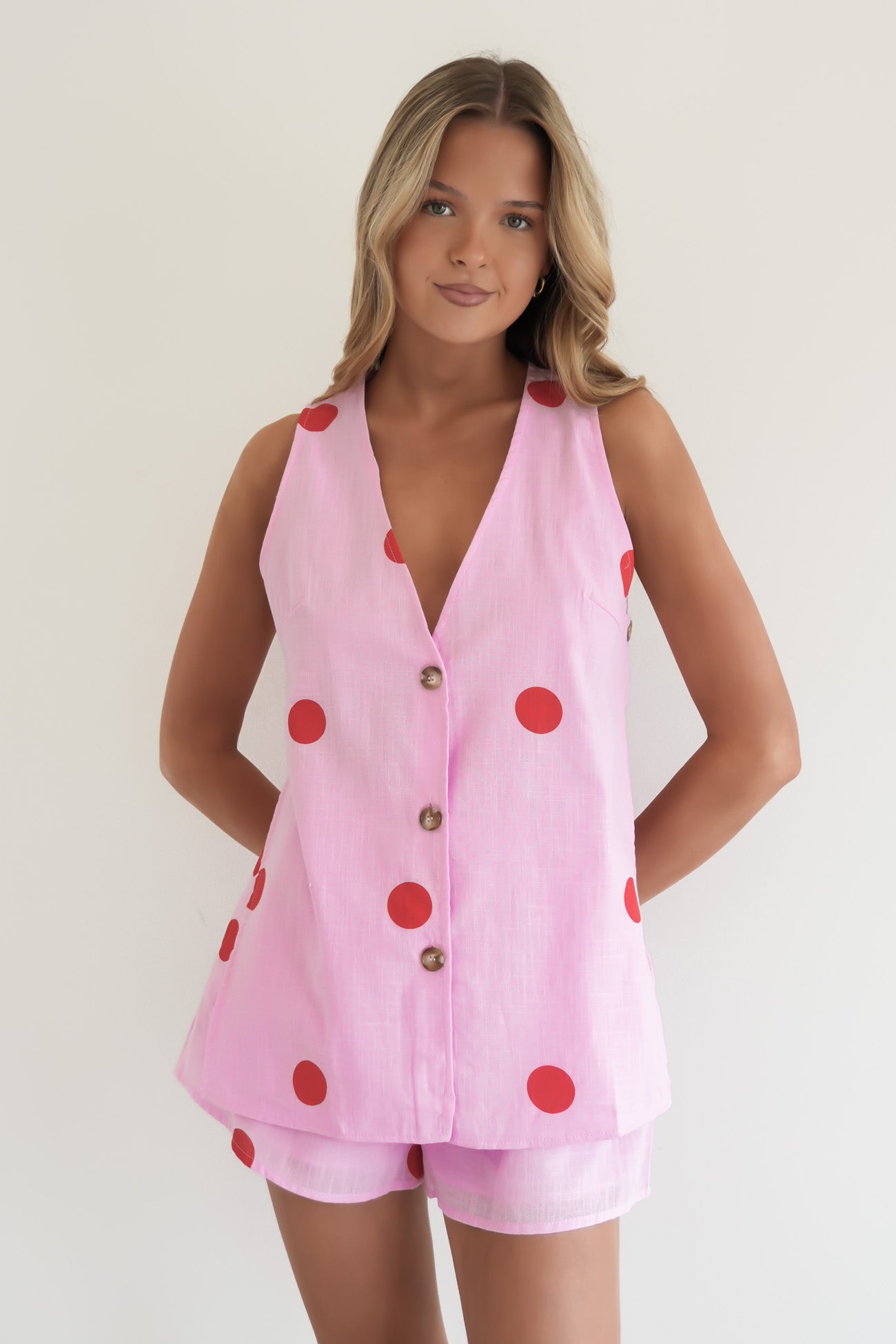 Kylae Set Pink Polka Dot