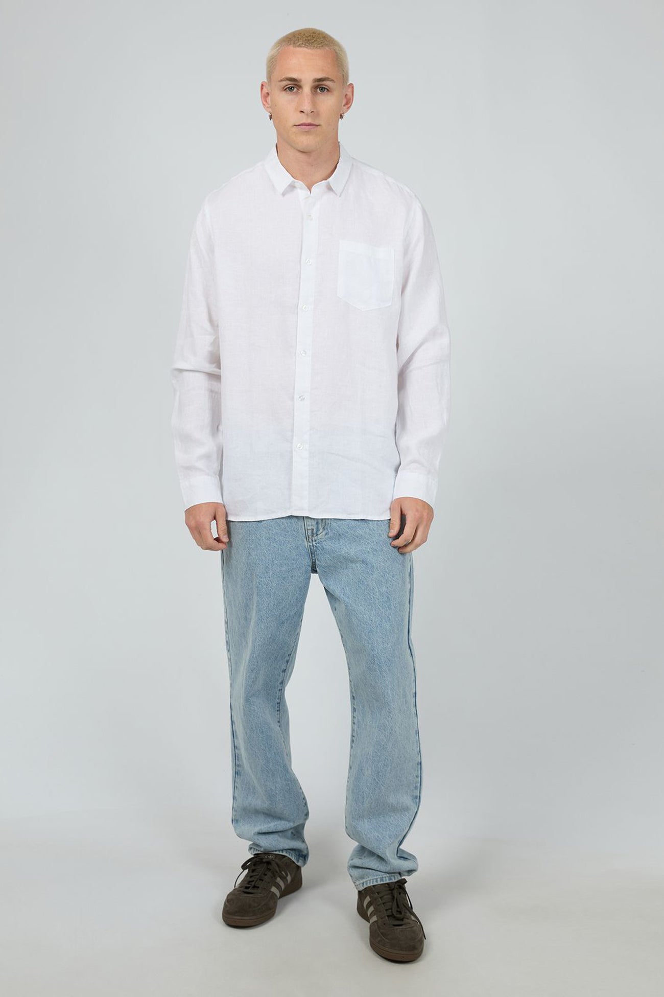 Linen Long Sleeve Shirt II White