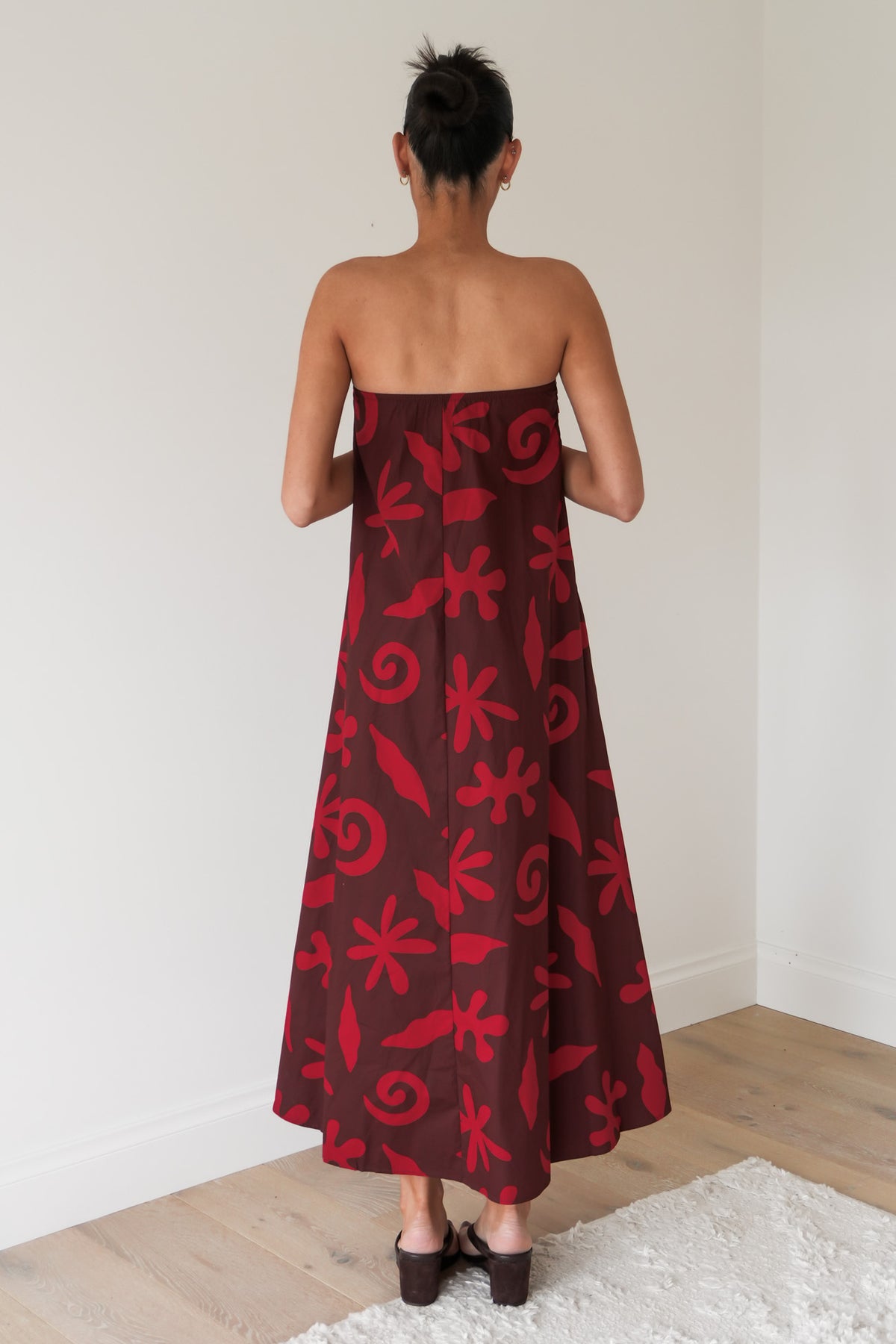 Lacey Maxi Dress Chocolate Red