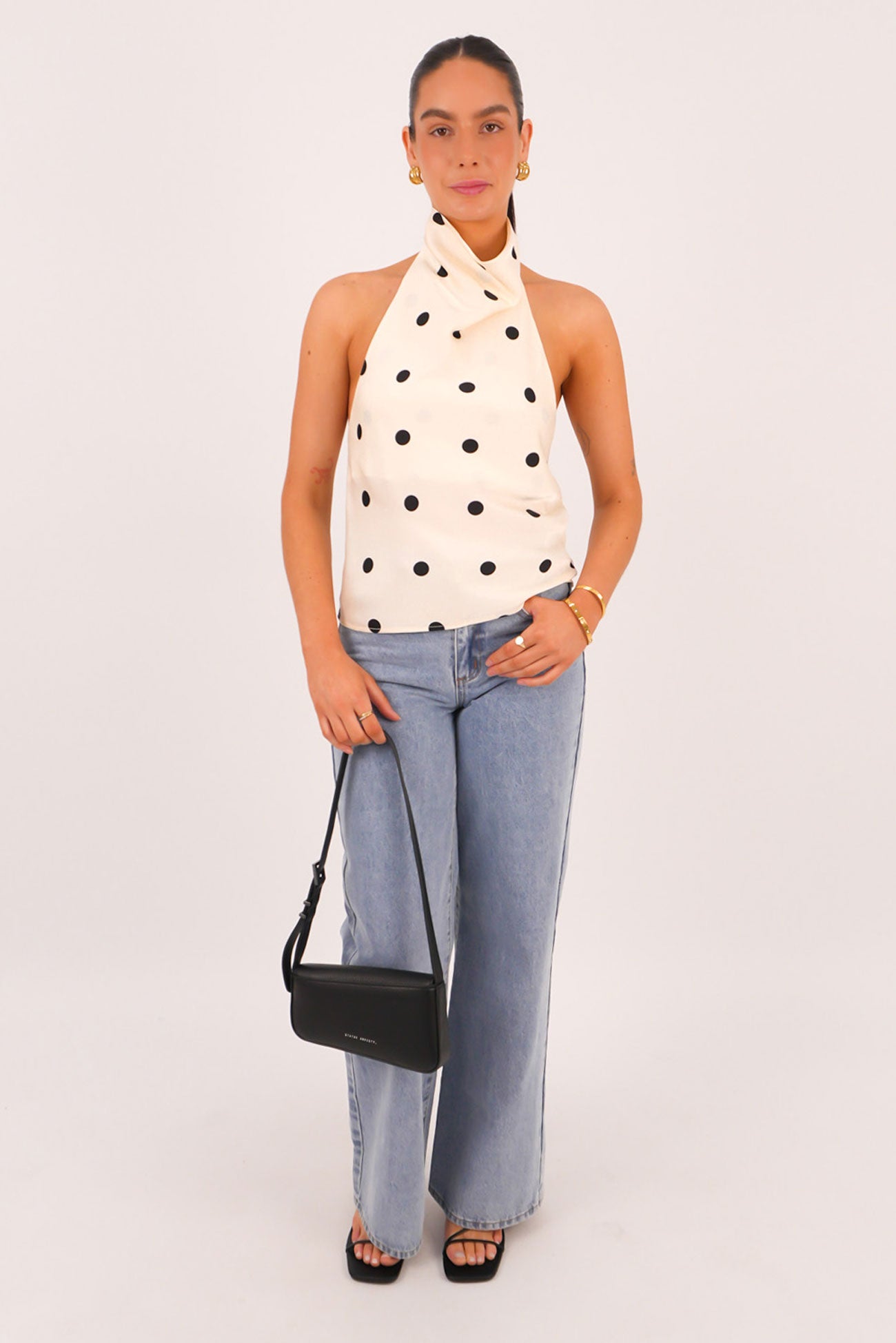 Lachay Top Cream Polka Dot