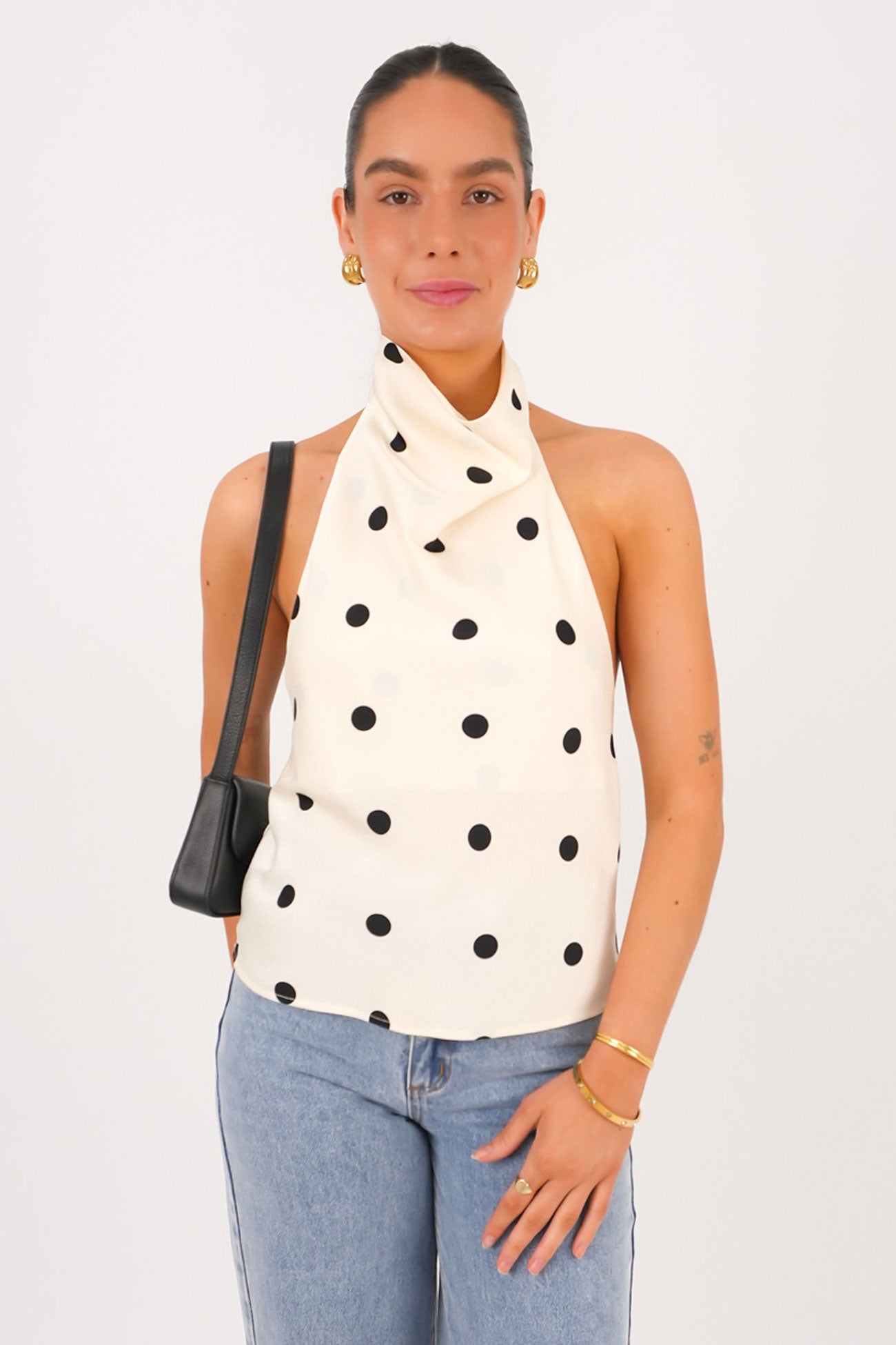 Lachay Top Cream Polka Dot
