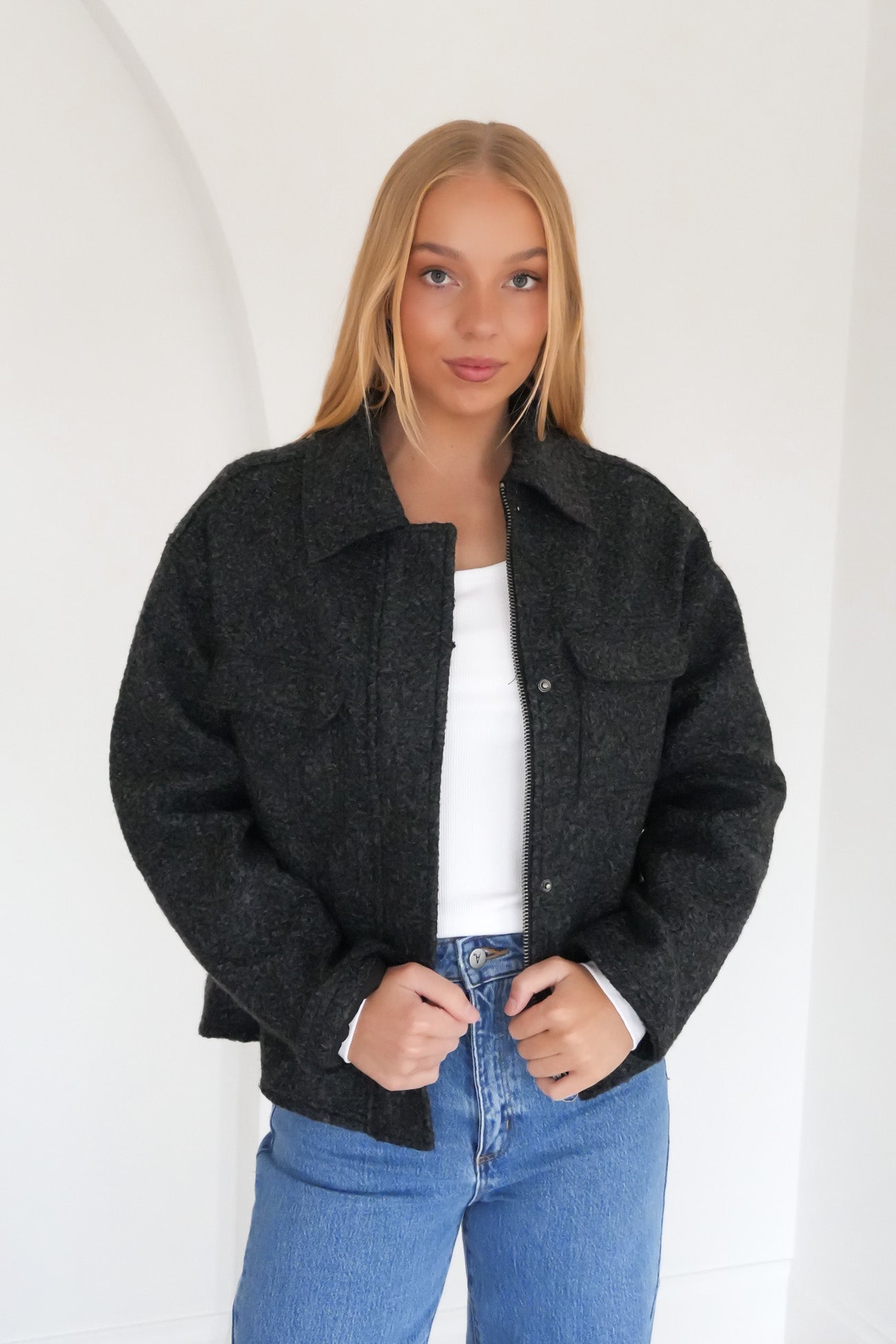 Lane Jacket Washed Black