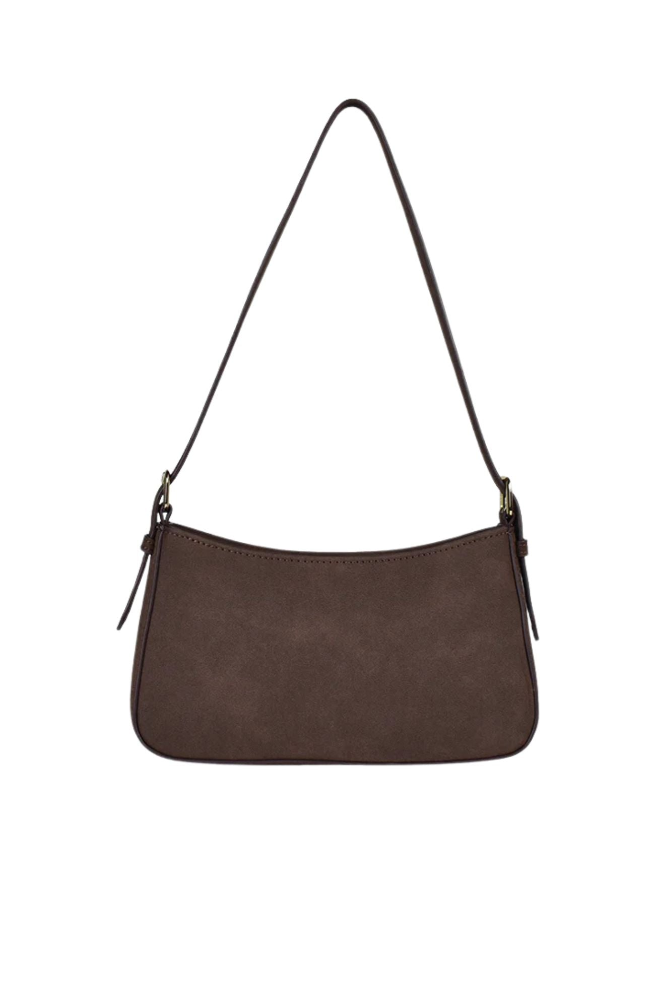 Lilu Bag Chocolate Suede Gold