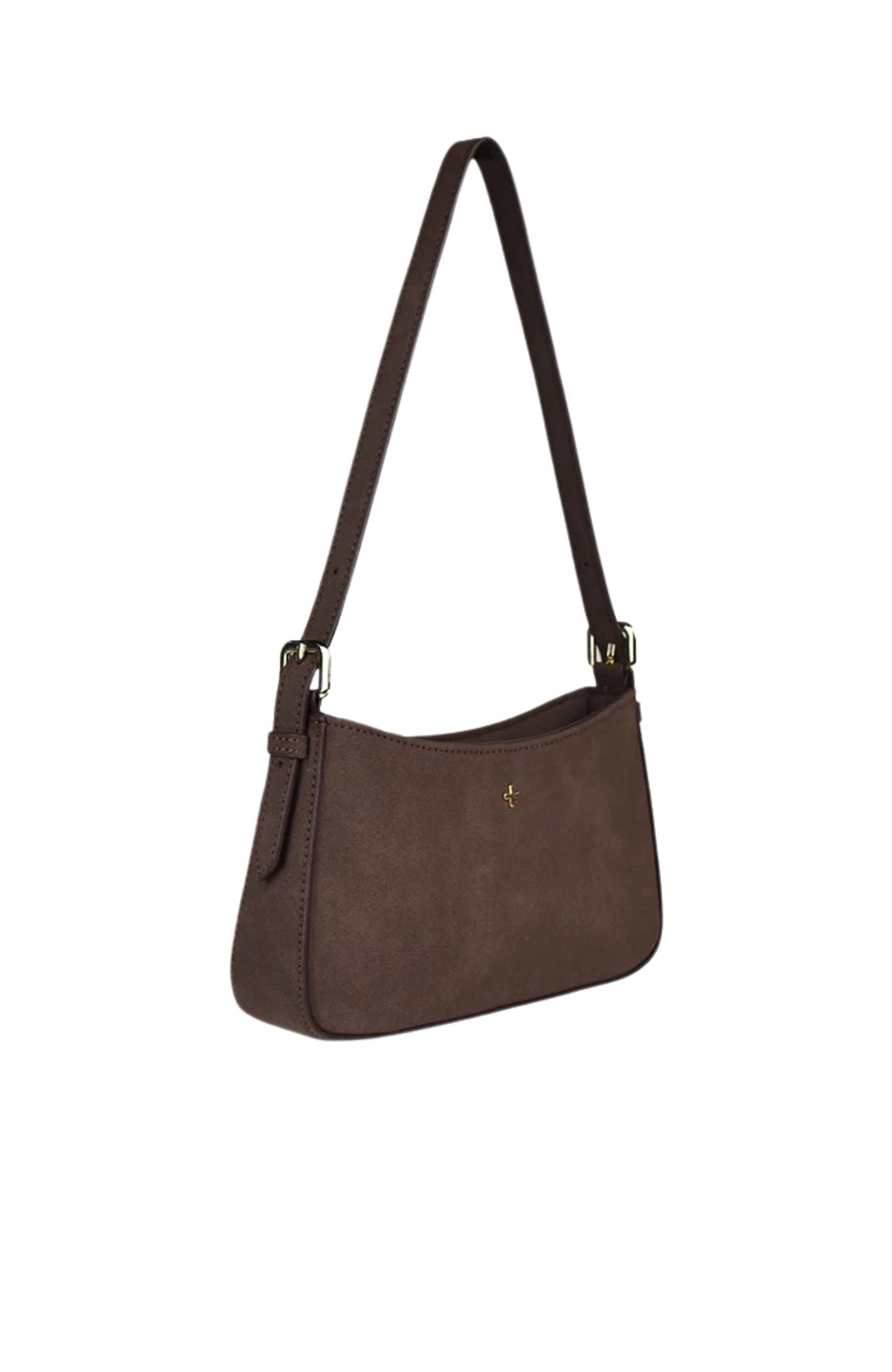 Lilu Bag Chocolate Suede Gold