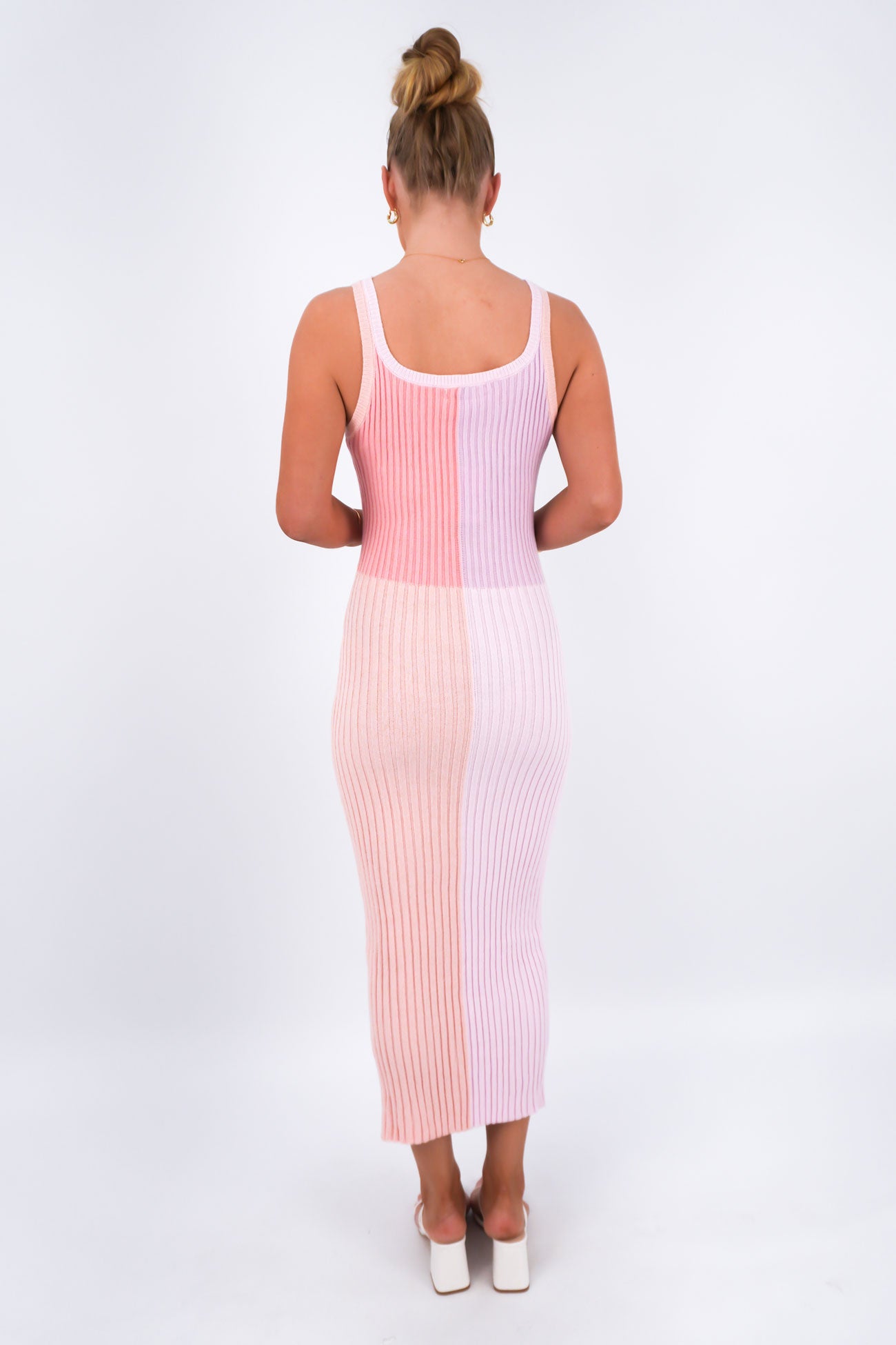 Lindley Knit Midi Dress Pink