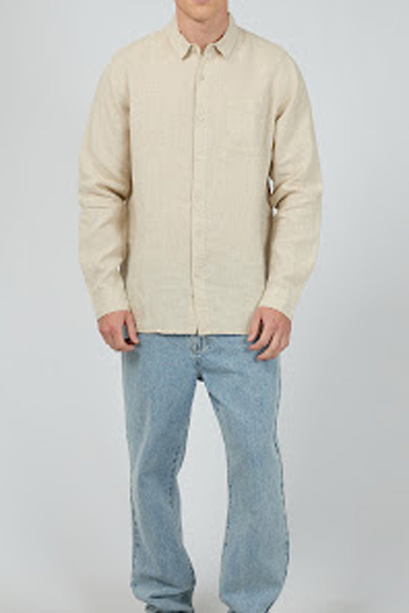 Linen Long Sleeve Shirt Natural