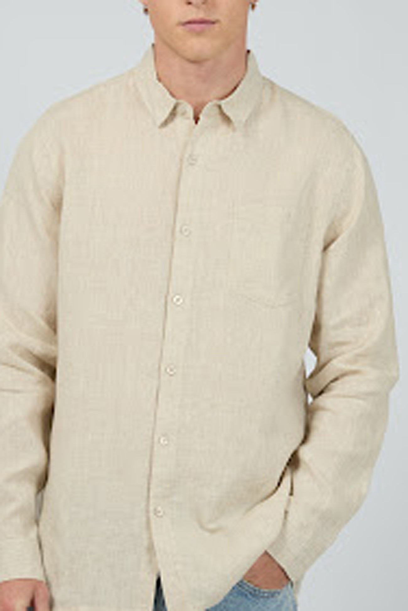 Linen Long Sleeve Shirt Natural