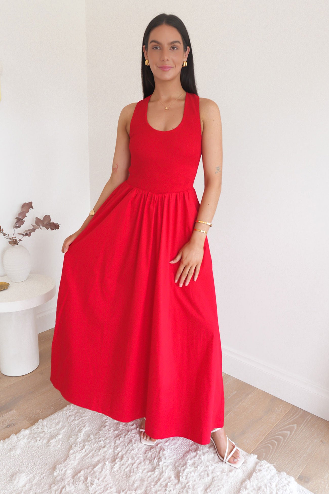 Liona Maxi Dress Red