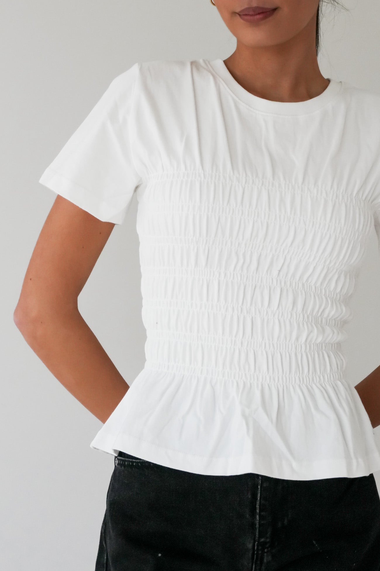 Lipa Ruched Top Vintage White