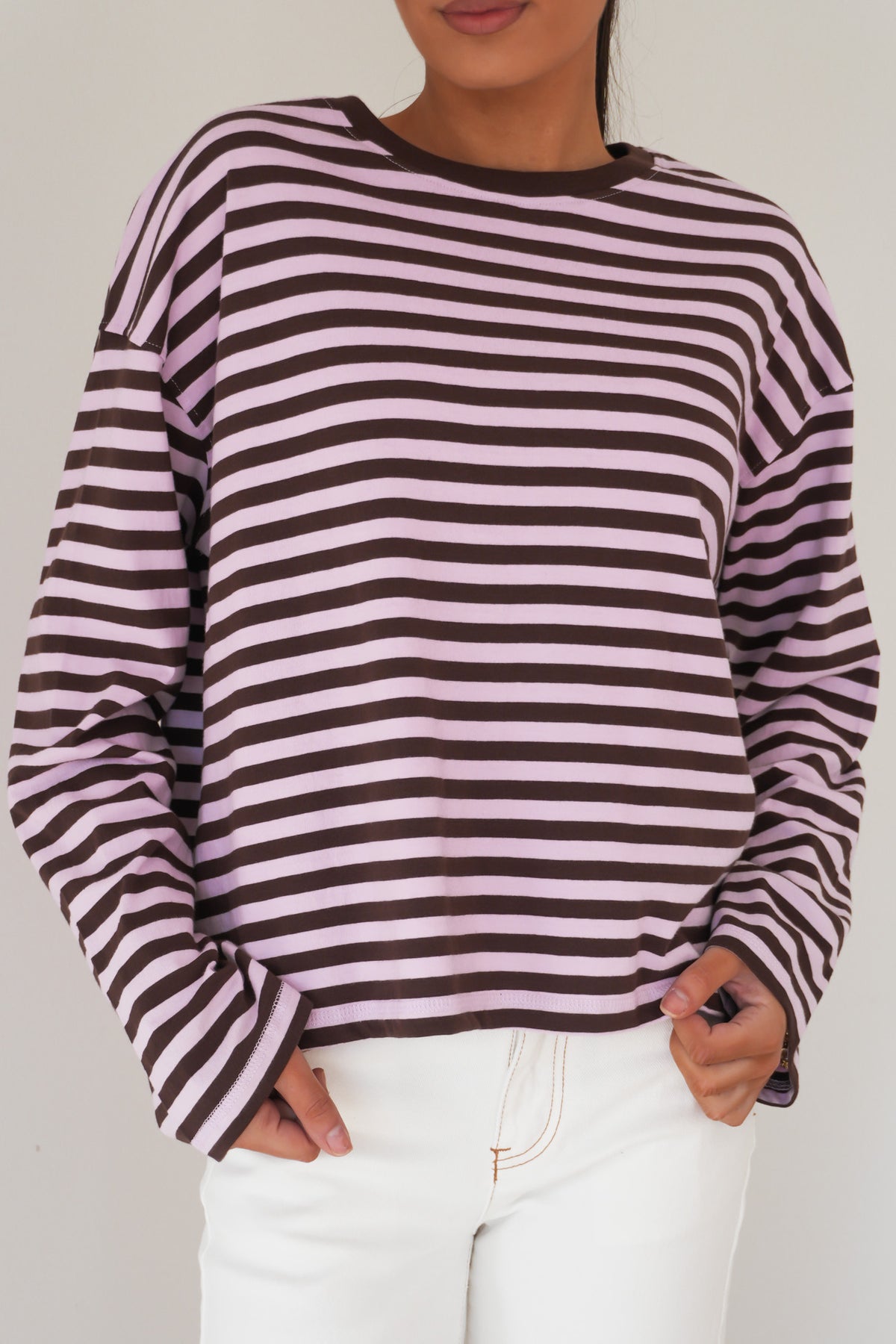 Lola Stripe Long Sleeve Lavender
