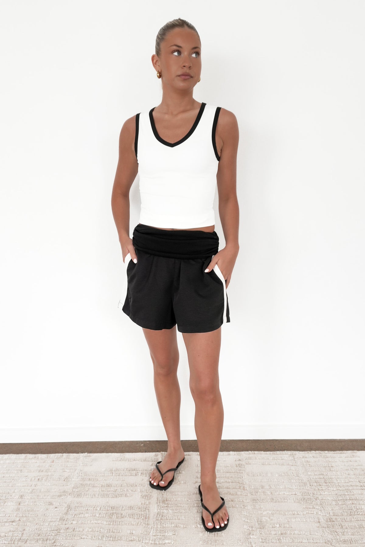 Londyn Contrast Layer Tank White
