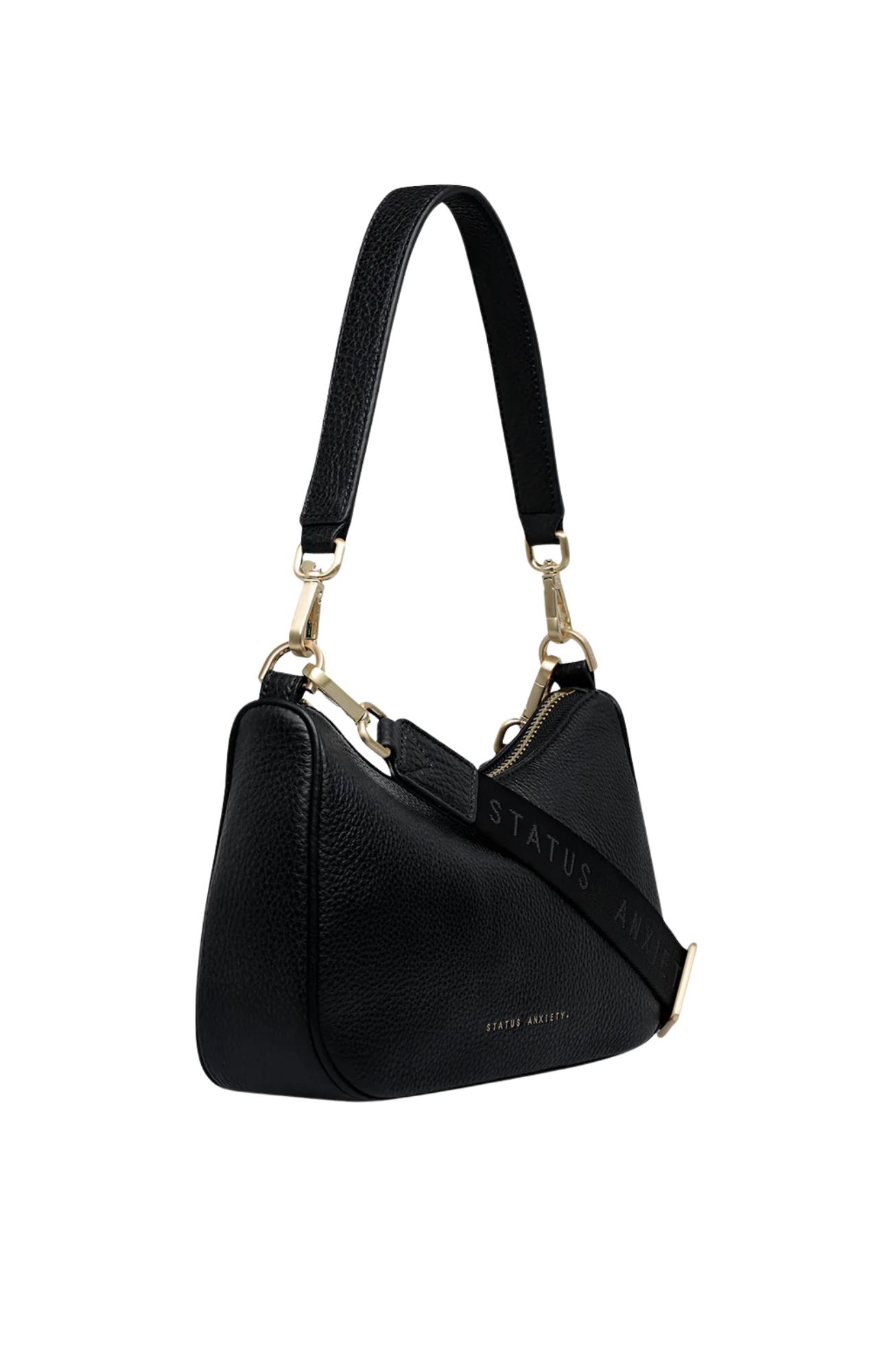 Look Both Ways Bag Black Brushed Gold