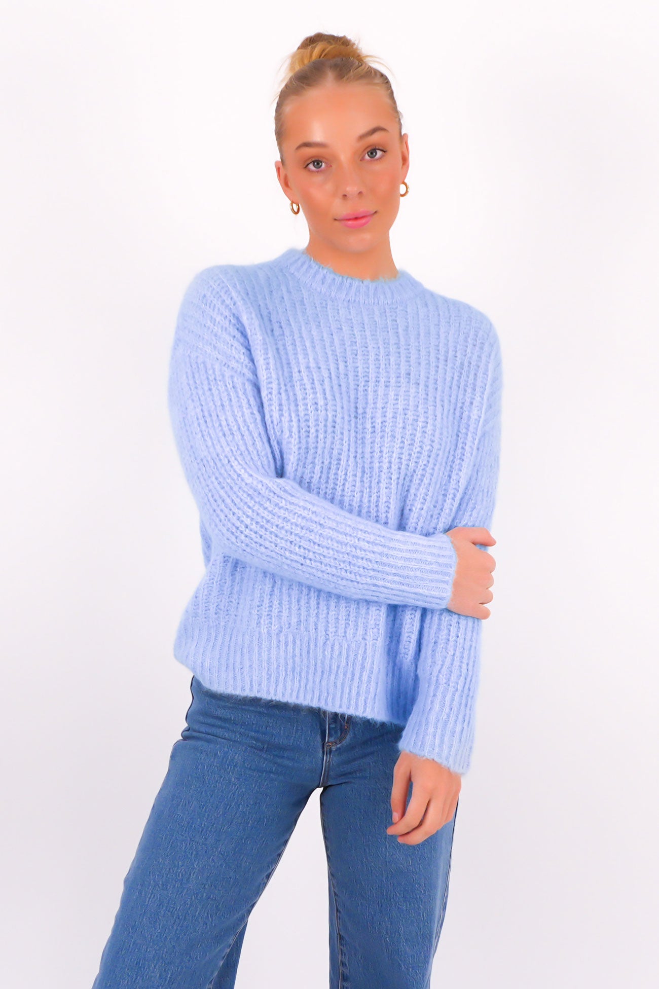 Lorenza Knit Sweater Ice Blue