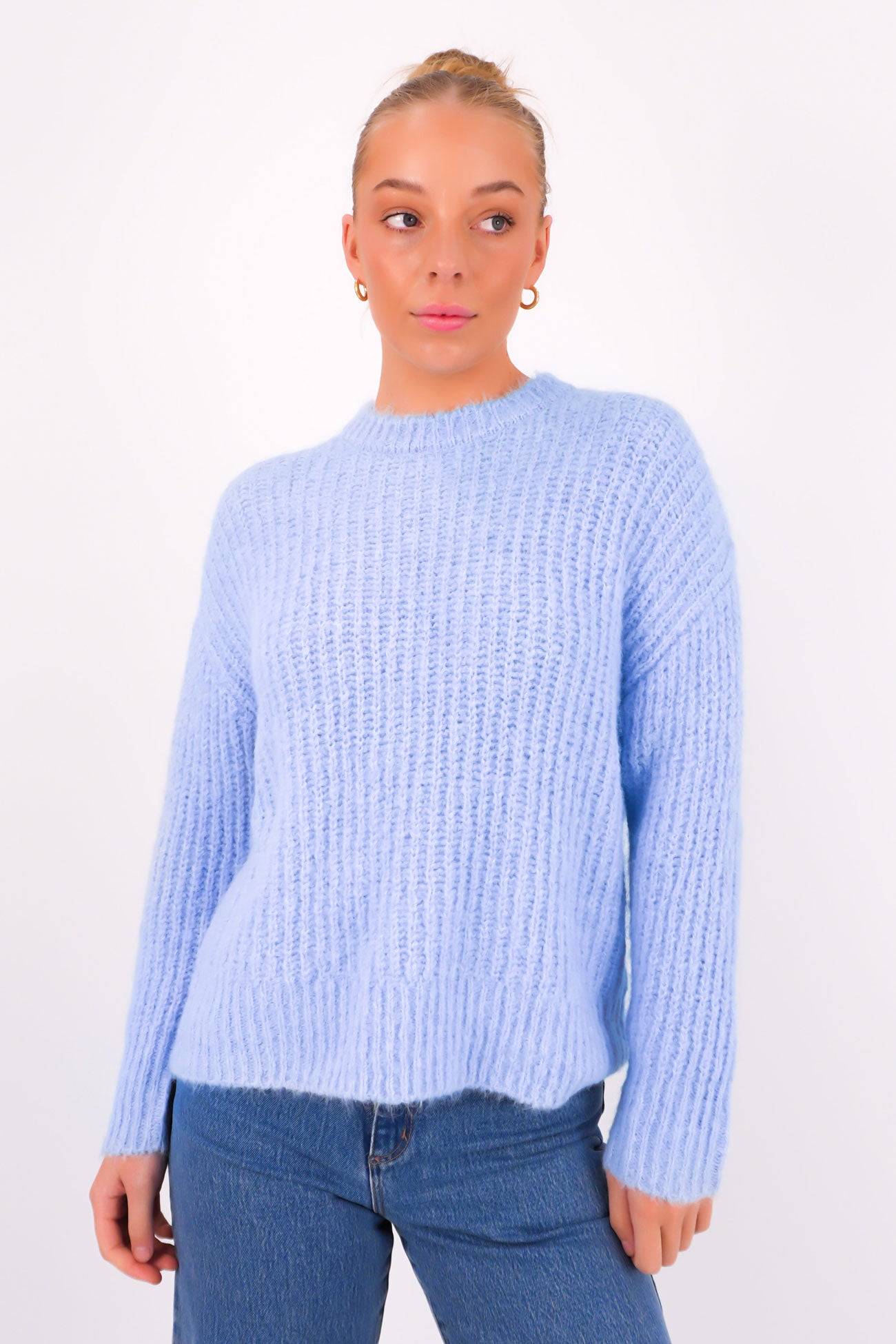 Lorenza Knit Sweater Ice Blue