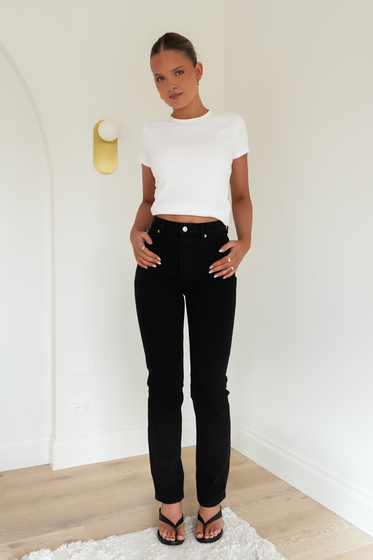 LouLou Straight Jean Long Noir