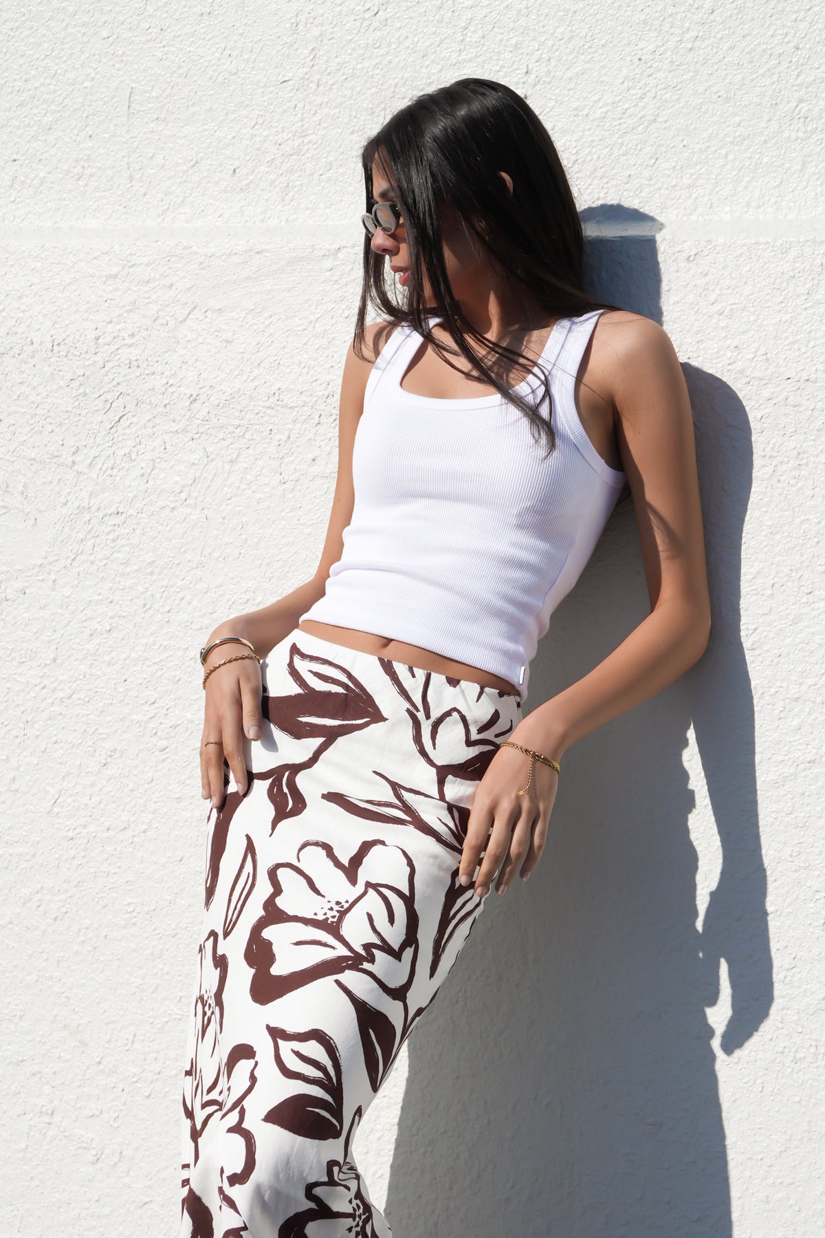 Lucia Maxi Skirt Vintage White