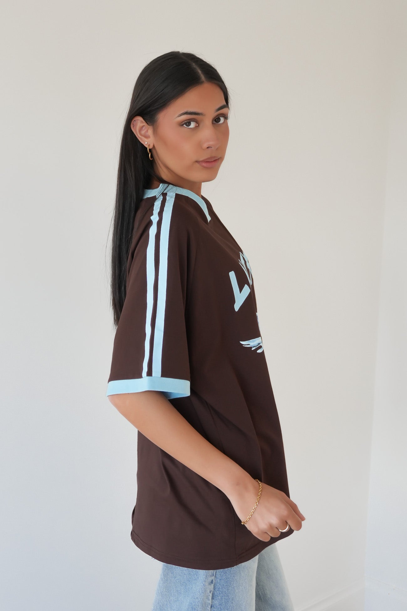 Lucky Horse Tee Chocolate Blue