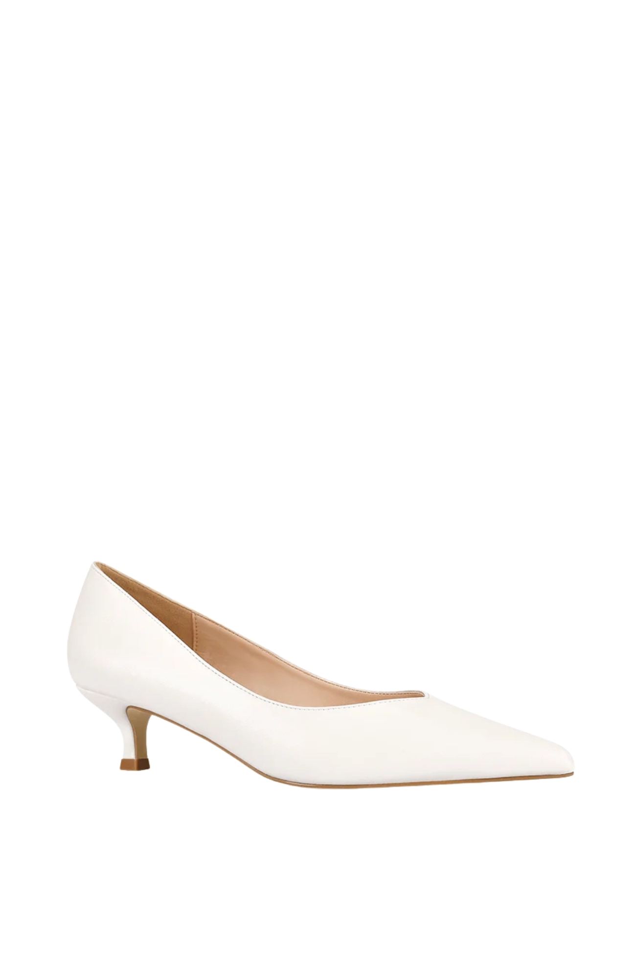 Lucy Kitten Heel Pumps Chalk White