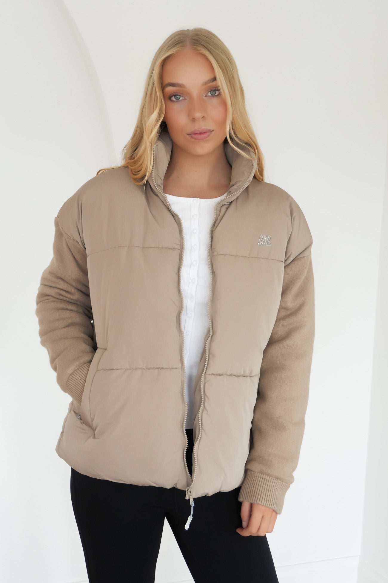 Luxe Knit Puffer Stone