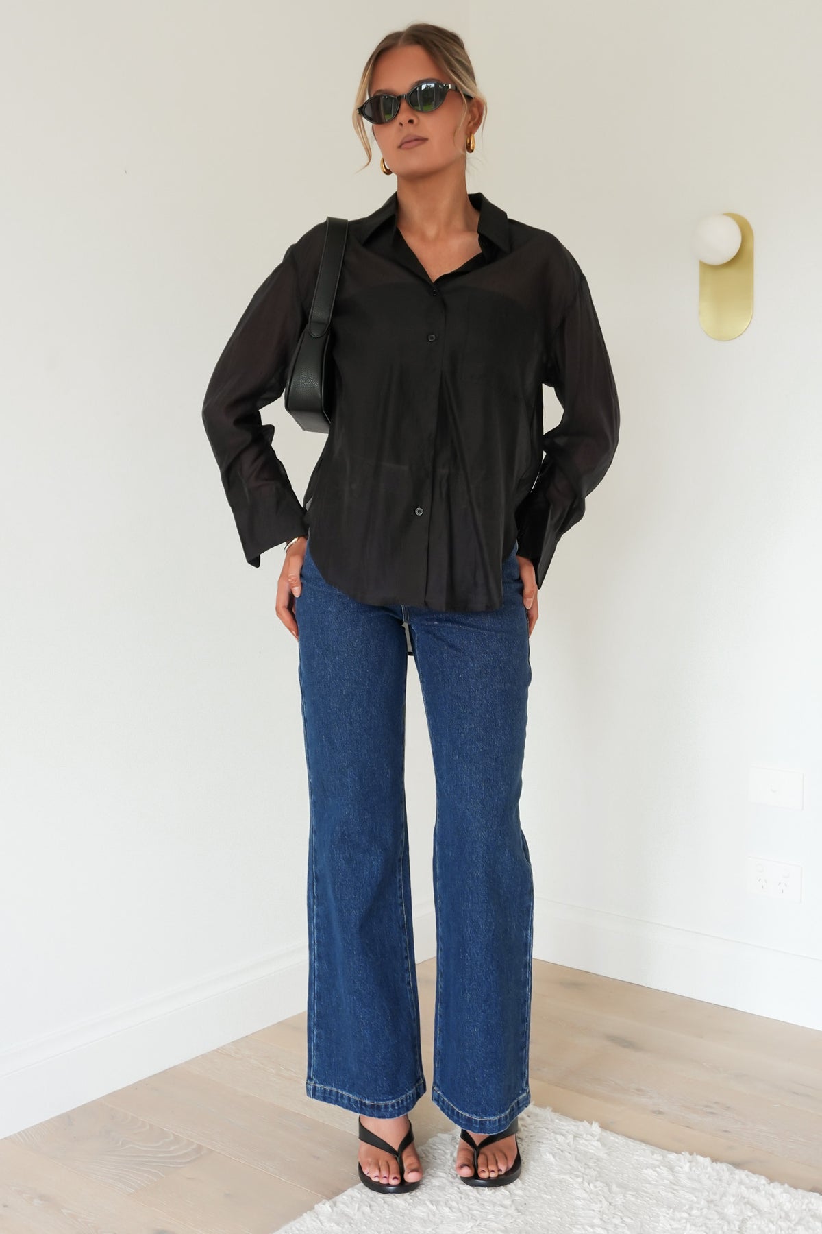 Lynton Sheer Shirt Black