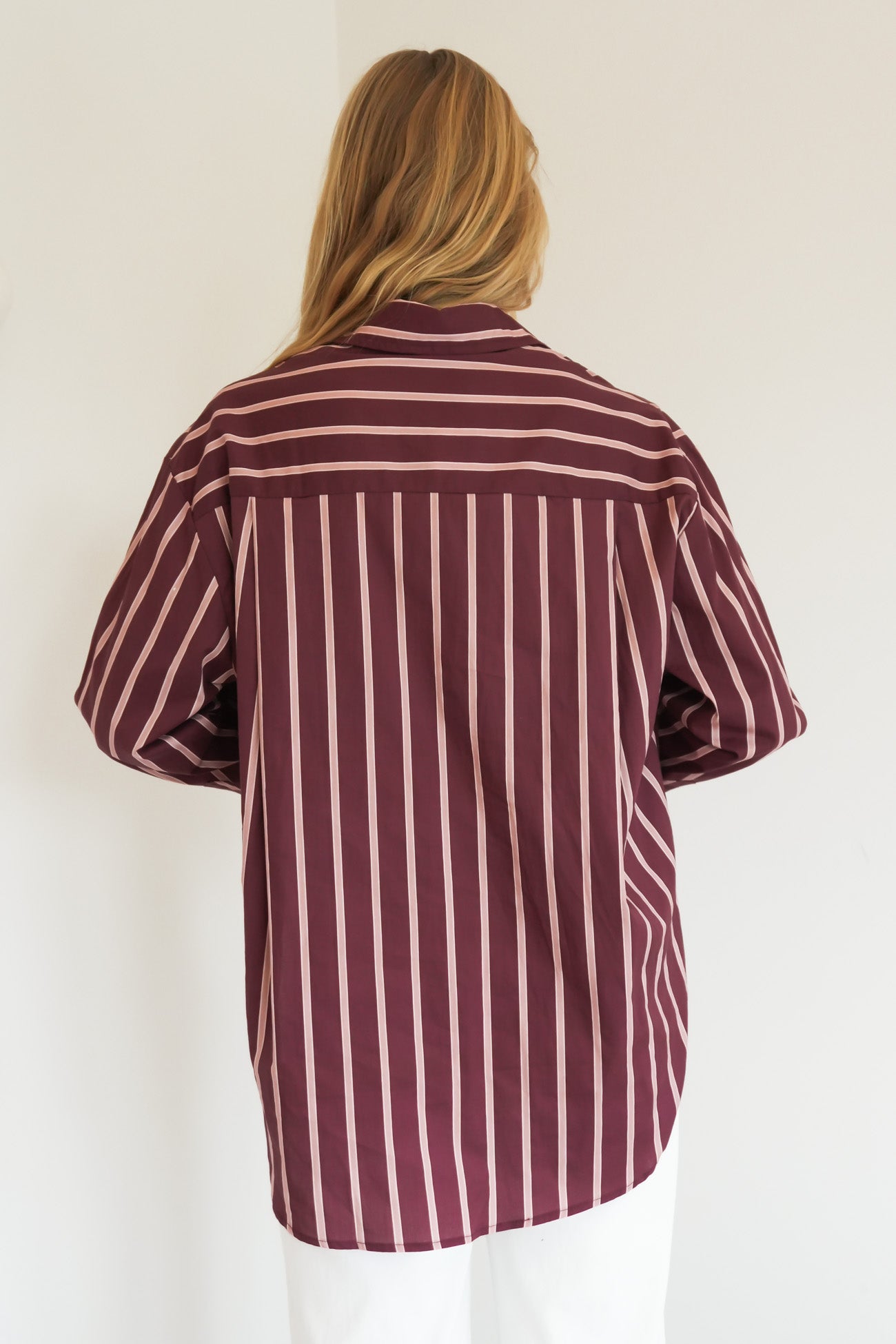 Lynton Shirt Merlot Stripe
