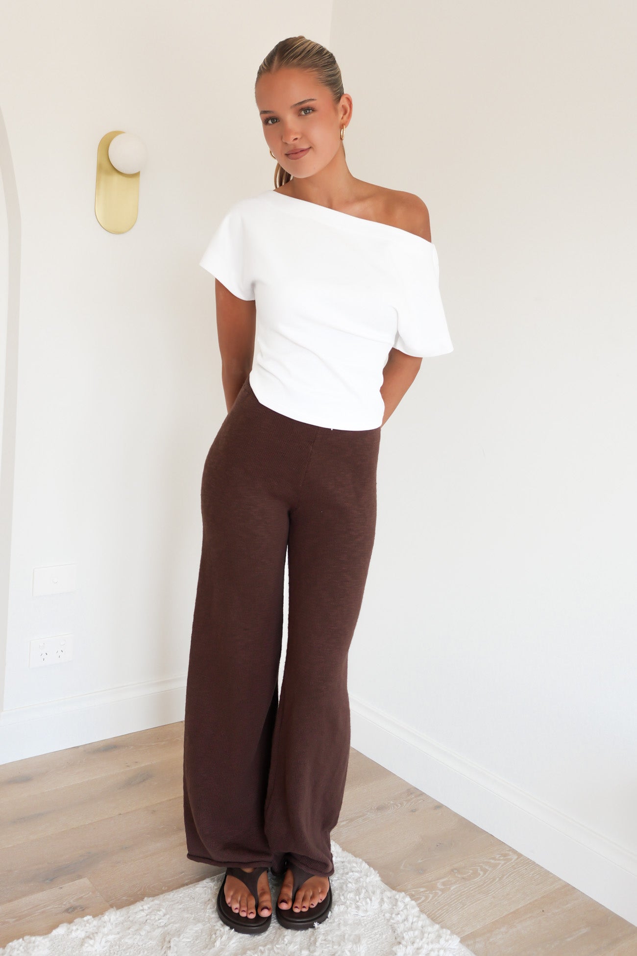Mally Knit Pant Chocolate