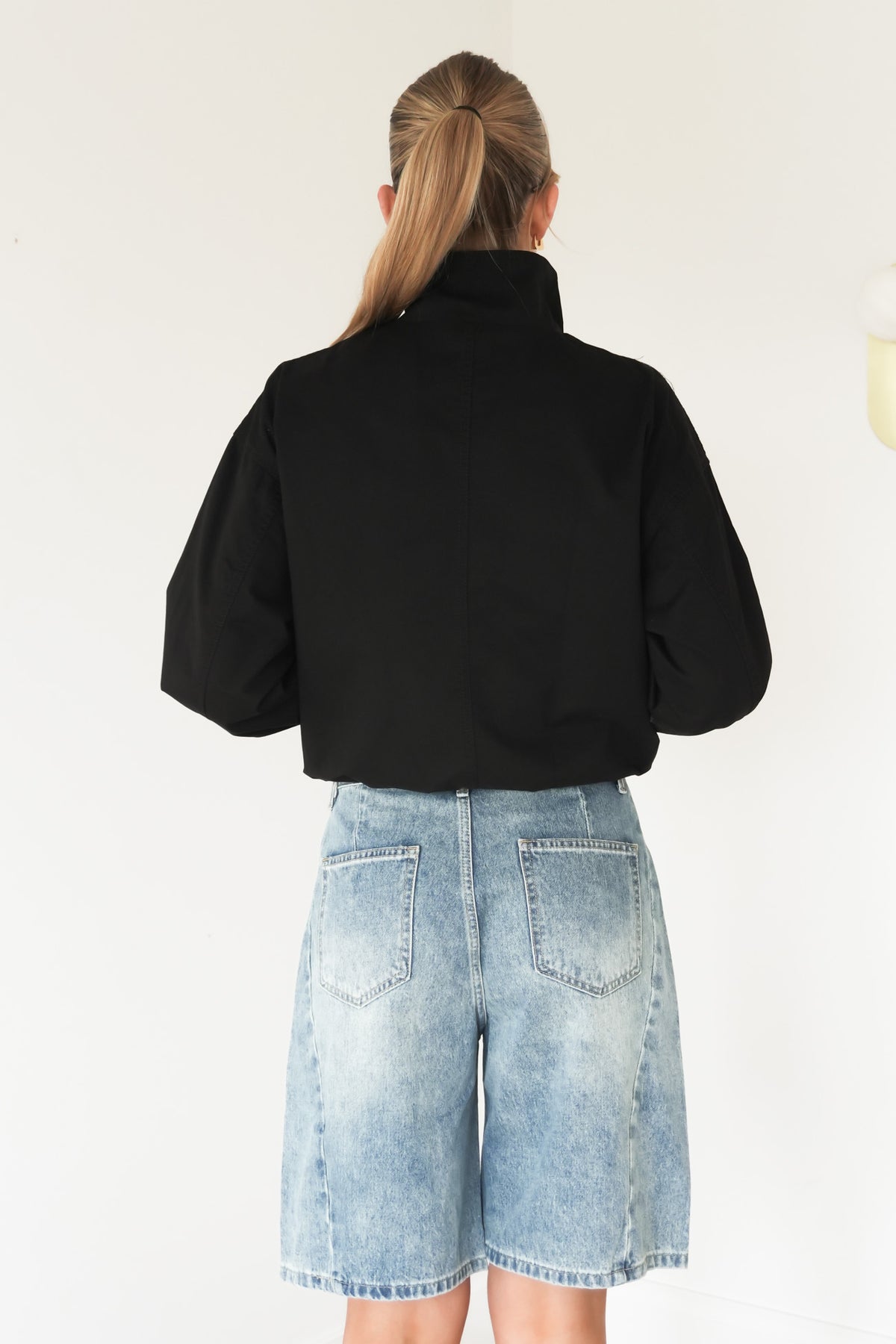 Margo Funnel Neck Jacket Black