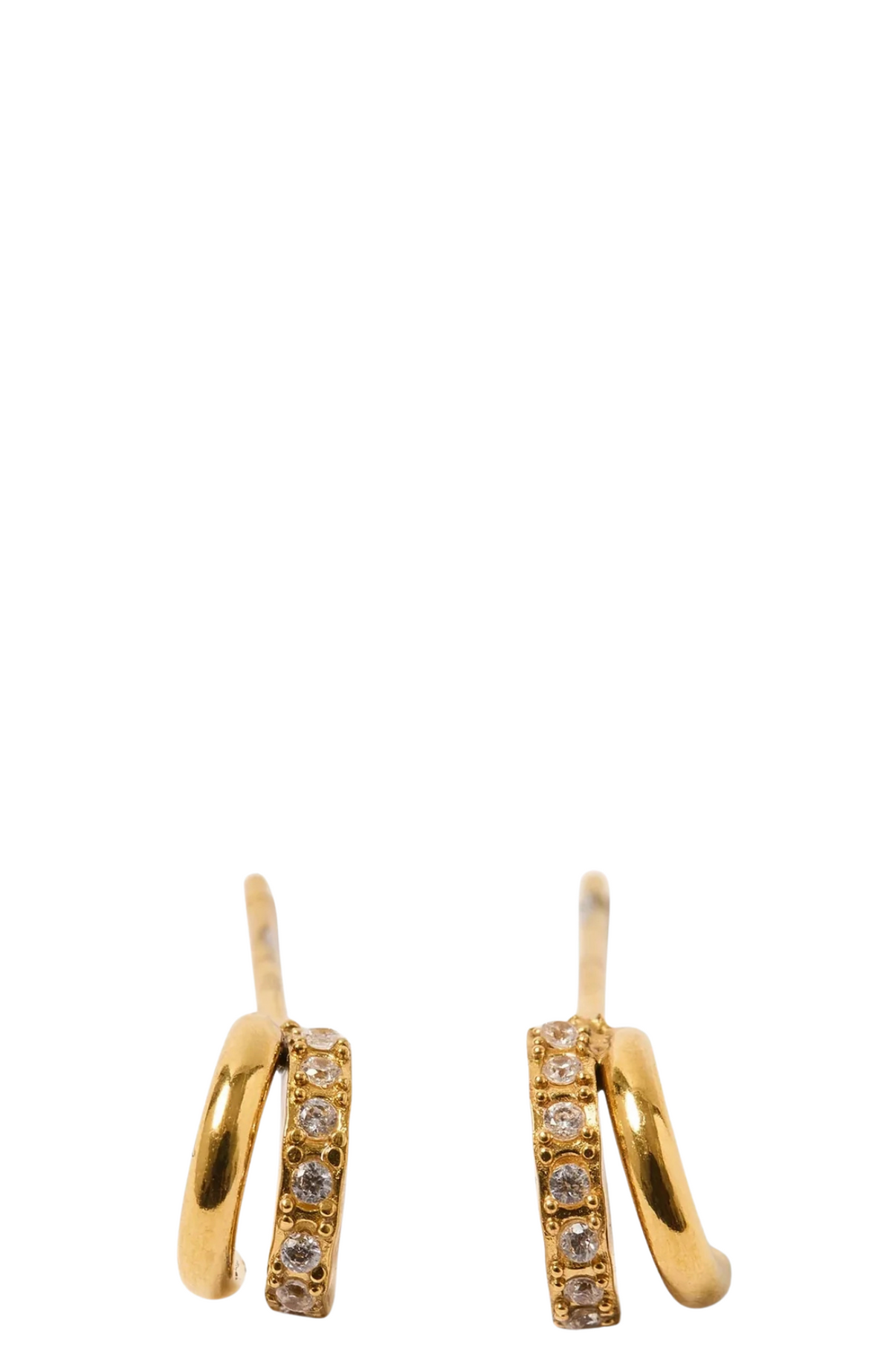Aya Huggie Earrings Gold