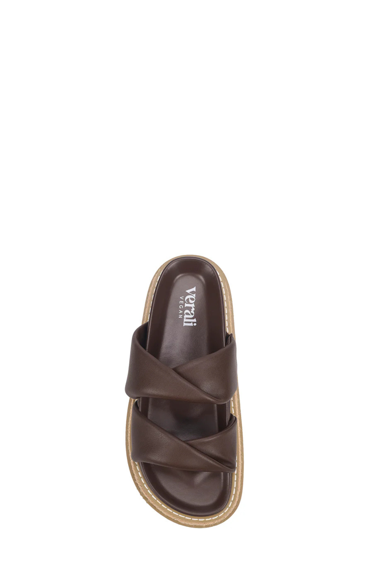 Teagan Flatform Slides Chocolate Brown