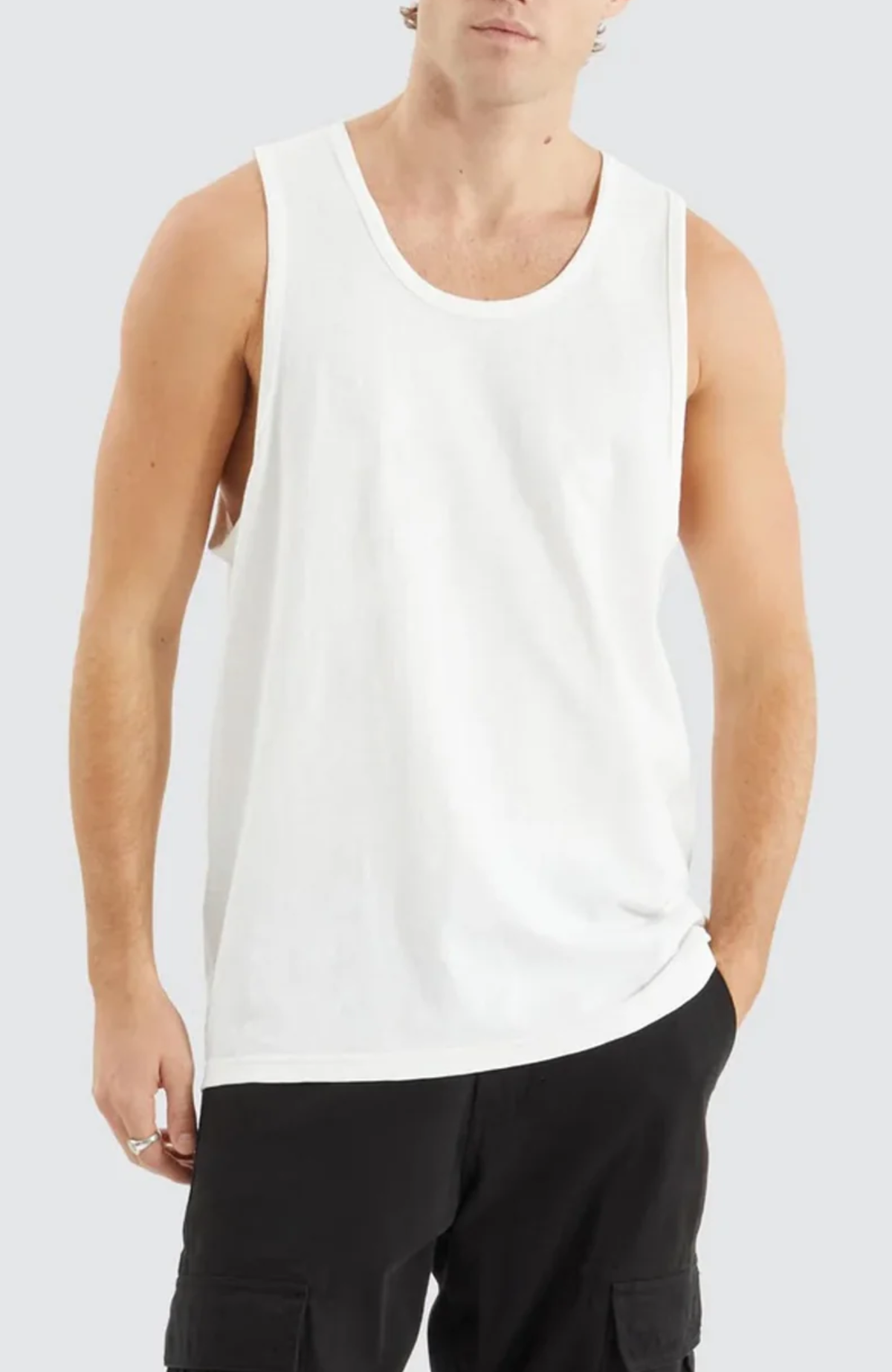 Asheville Relaxed Singlet Natural White