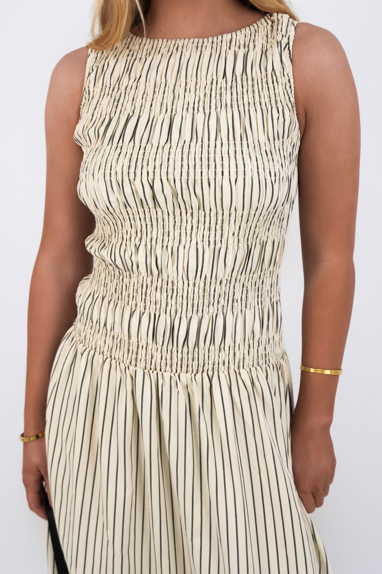 Martina Maxi Dress Beige Stripe