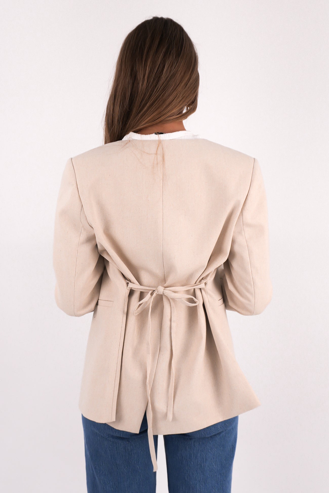 Matilda Linen Blazer Natural