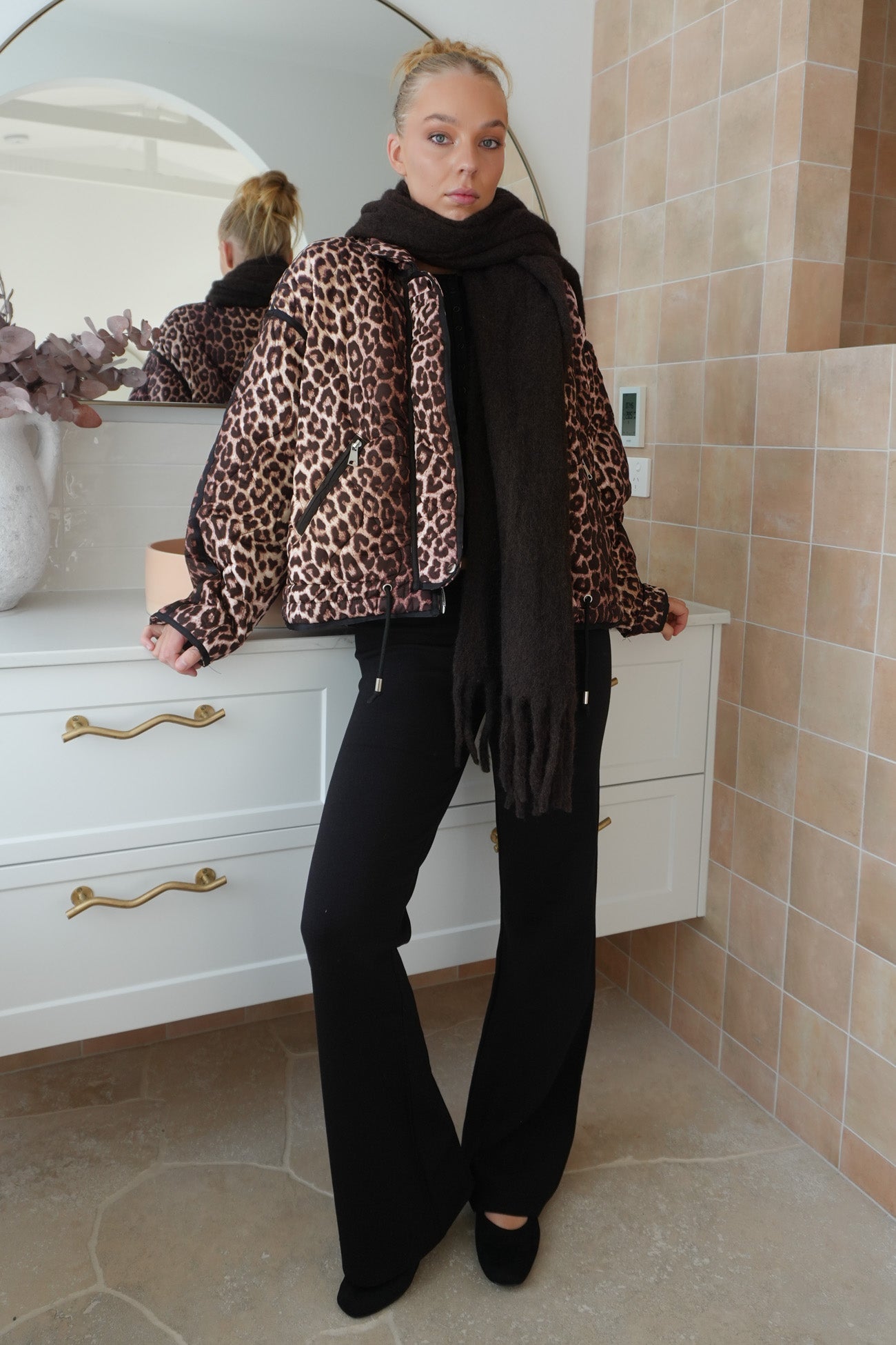 Matthew Puffer Jacket Leopard