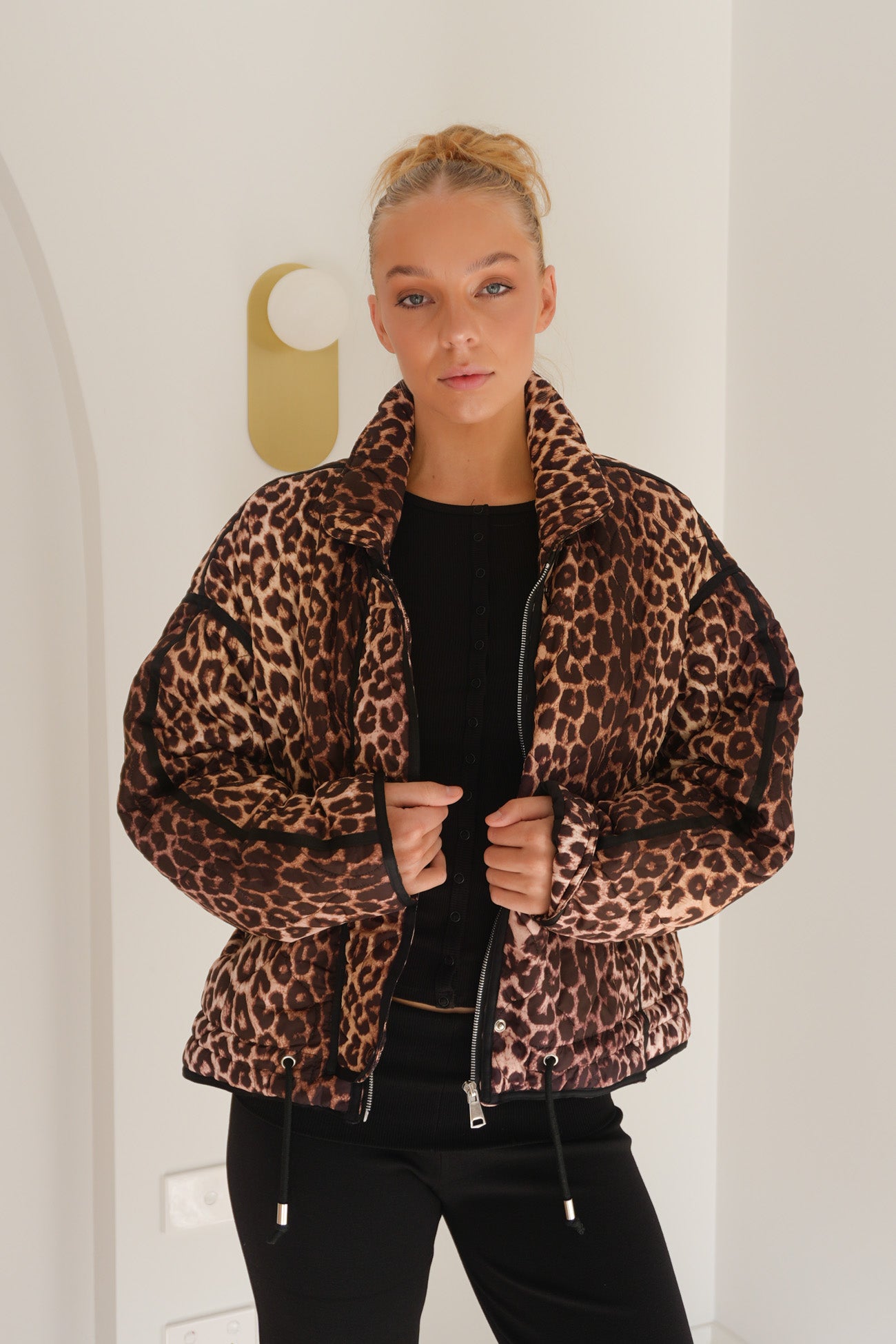 Matthew Puffer Jacket Leopard
