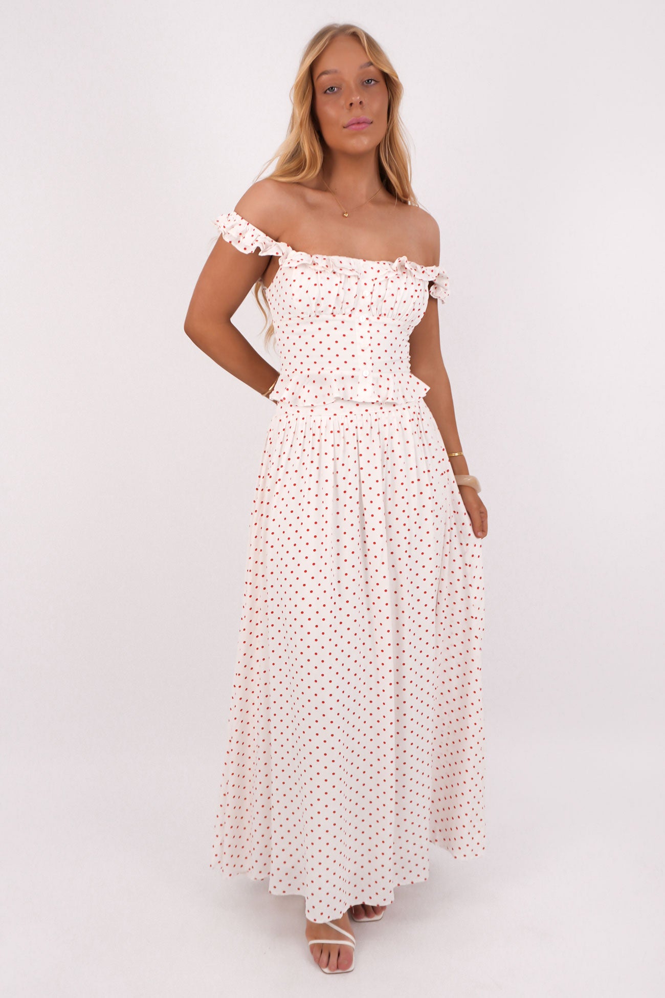 Mattina Set Red Polka Dot