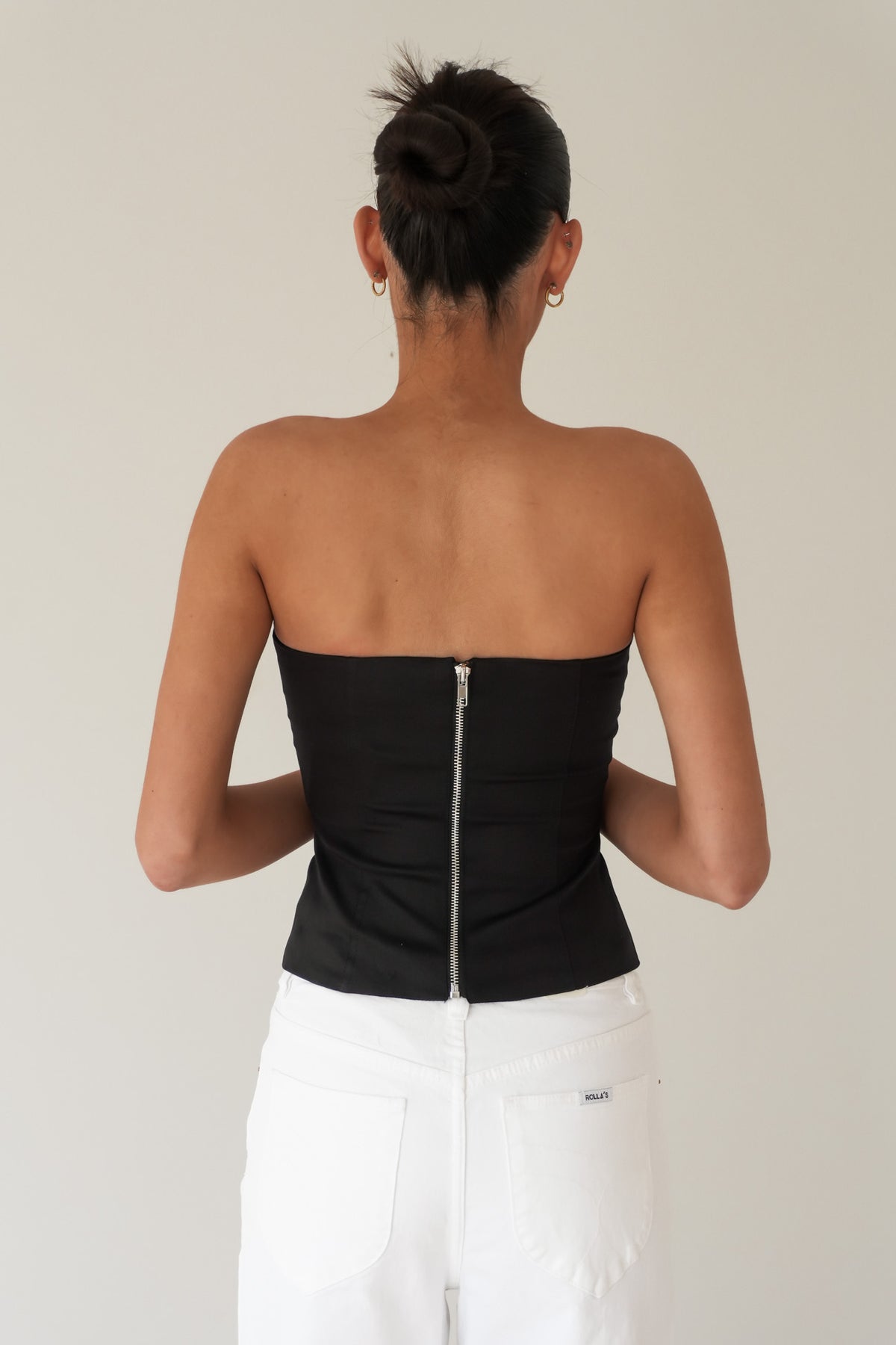Meaghan Strapless Top Black