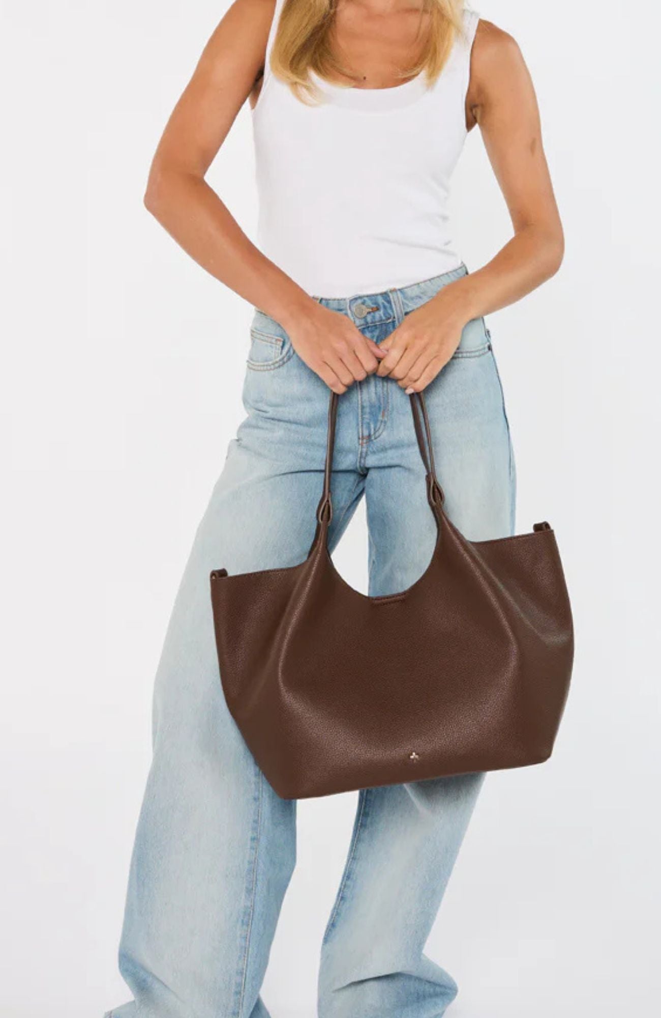 Mercy Bag Chocolate Pebble Gold