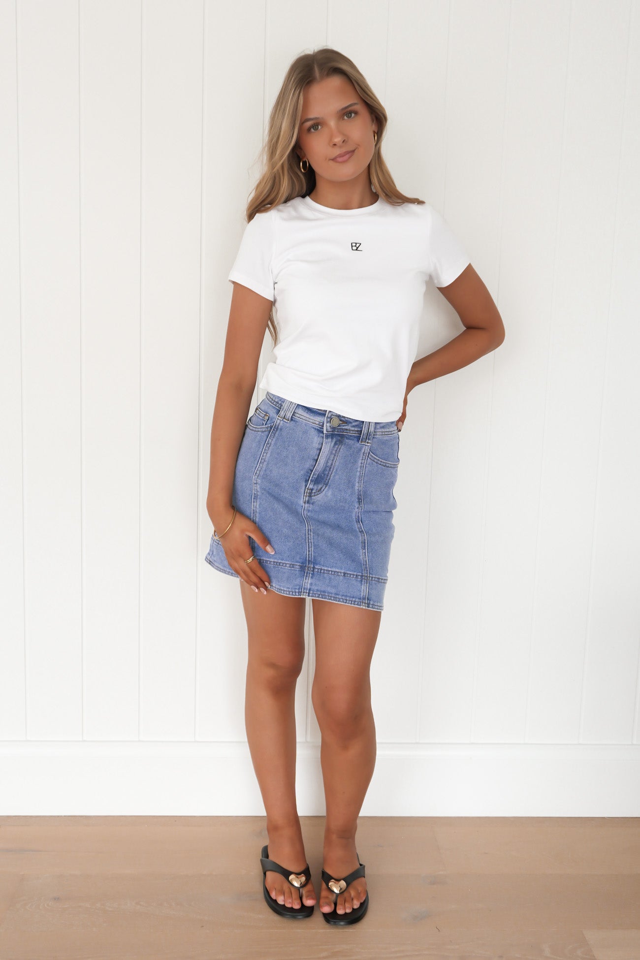 Micah Denim Mini Skirt Blue