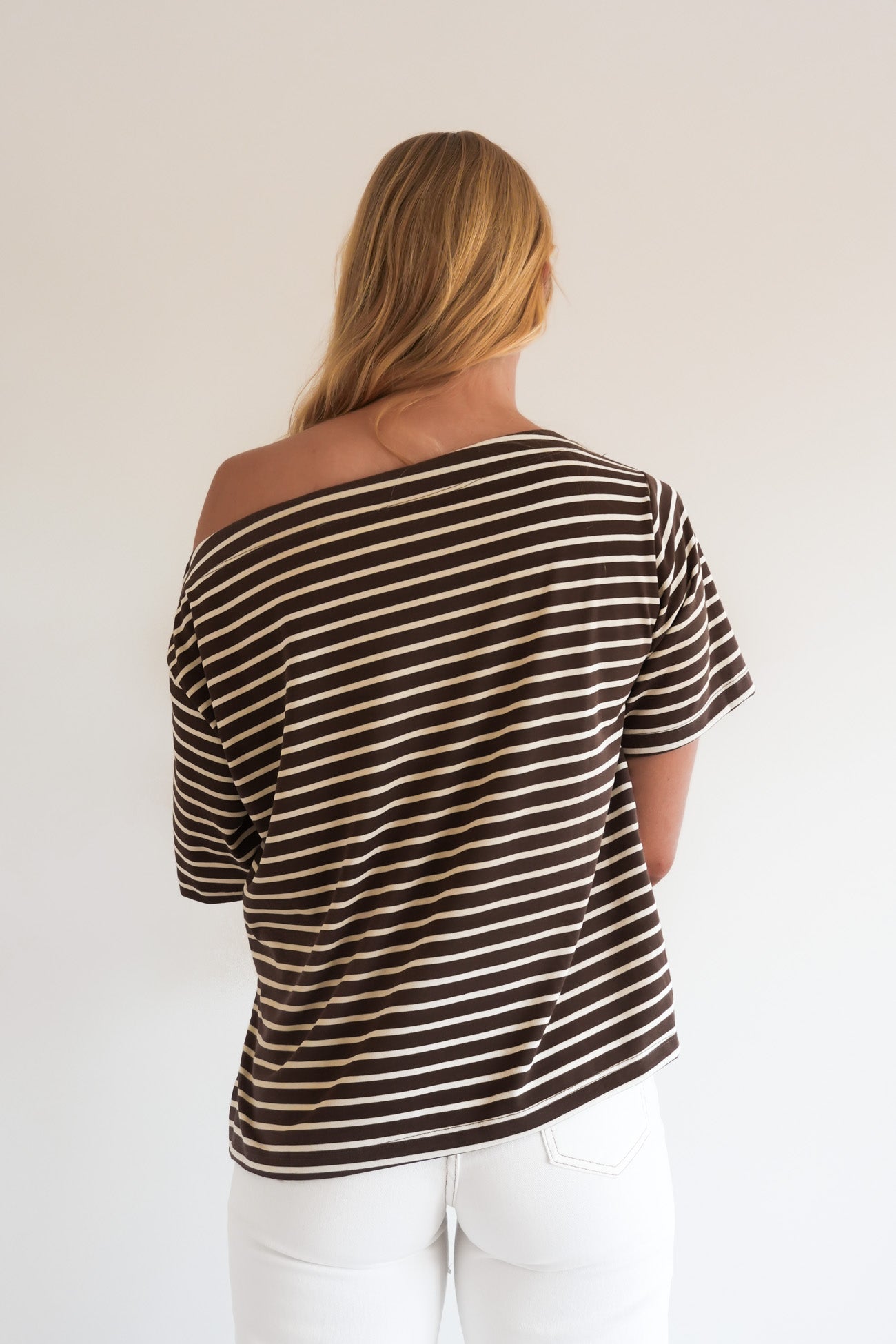 Michey Tee Brown Stripe