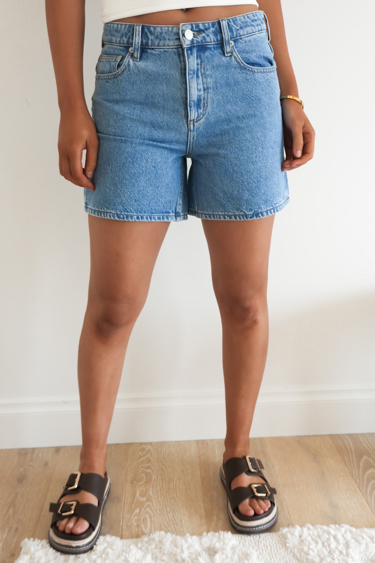 Mid Straight Short Blue Mode