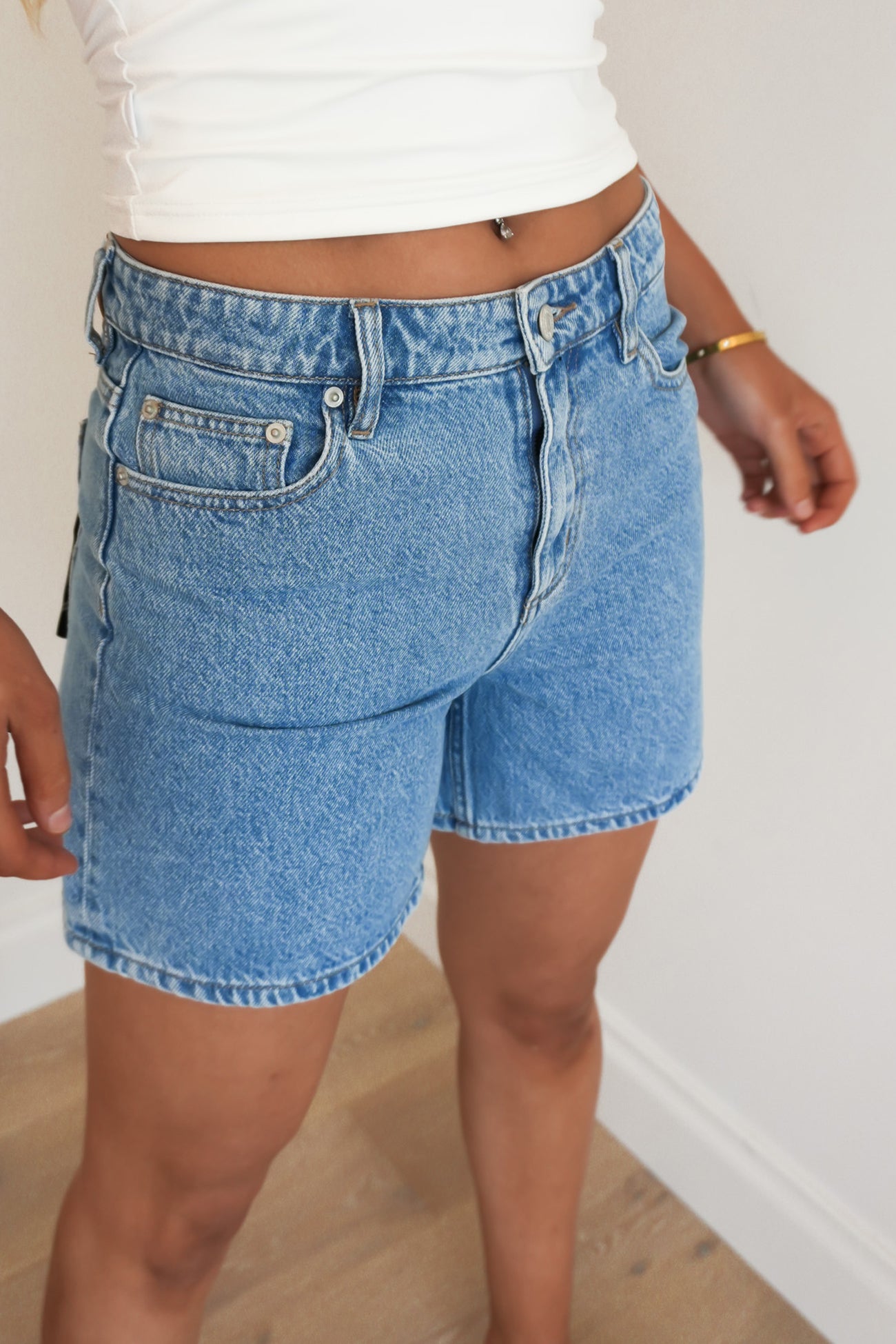 Mid Straight Short Blue Mode