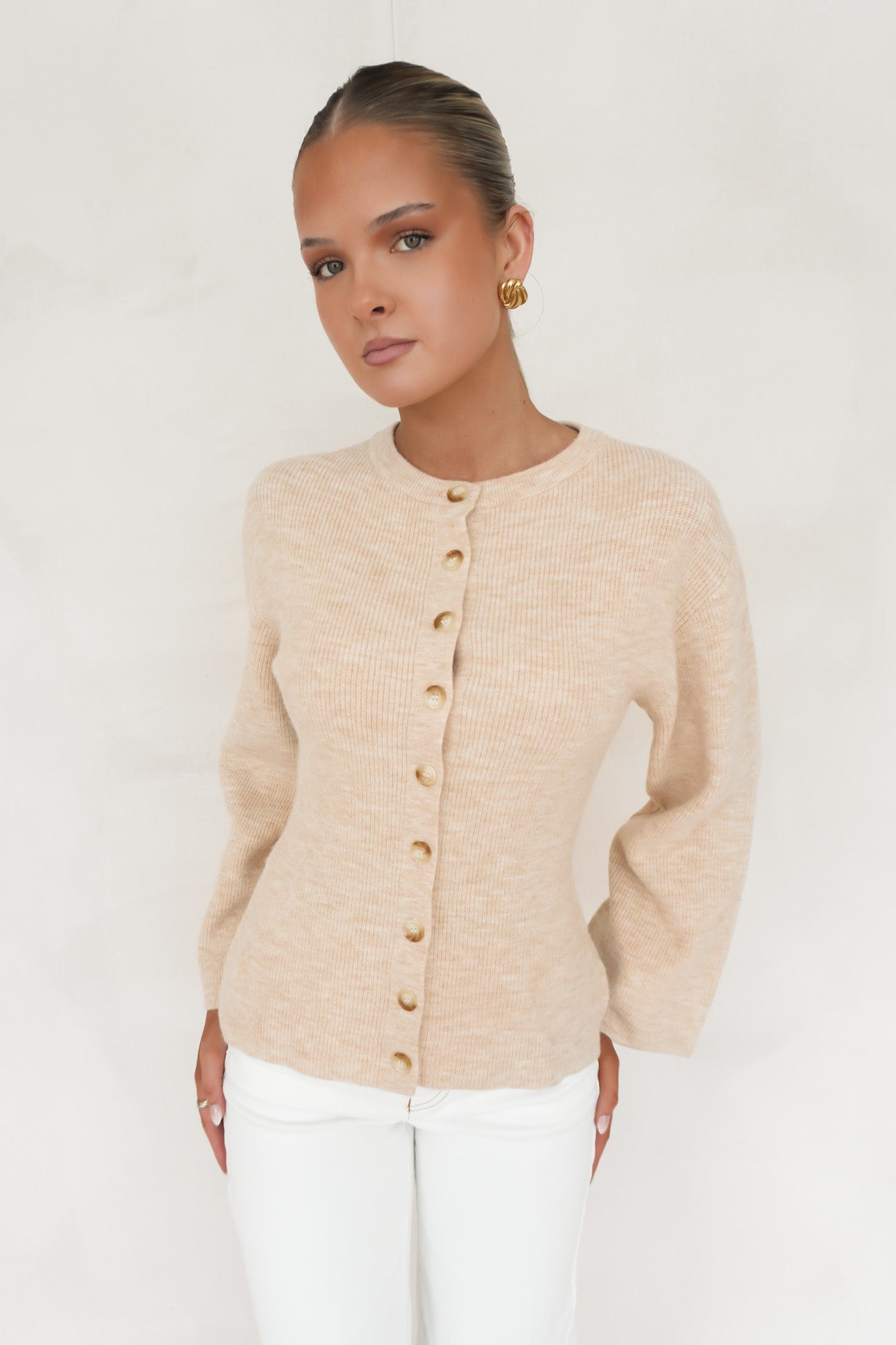 Milan Button Knit Vanilla