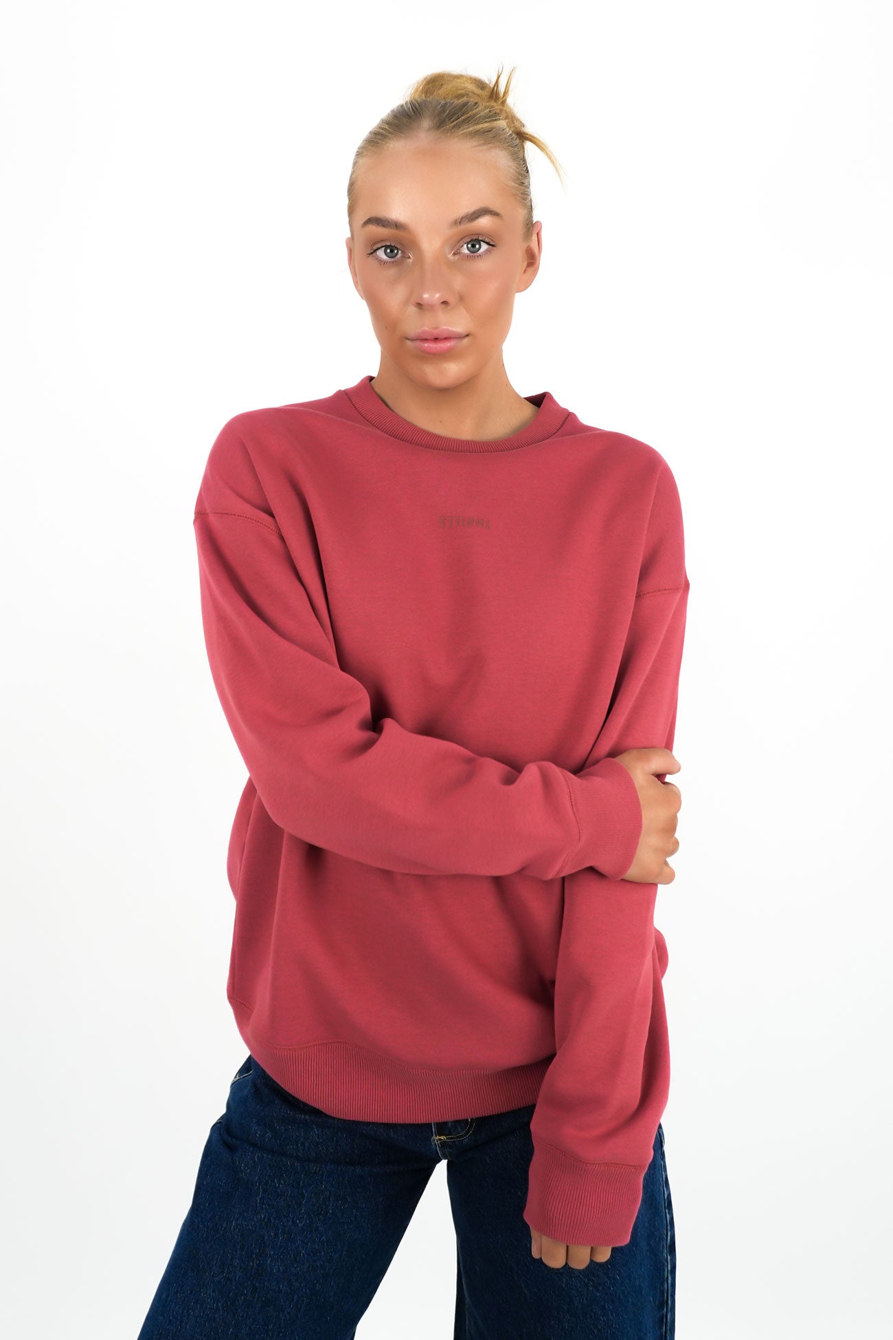 Minimal Thrills Slouch Crew Redwood