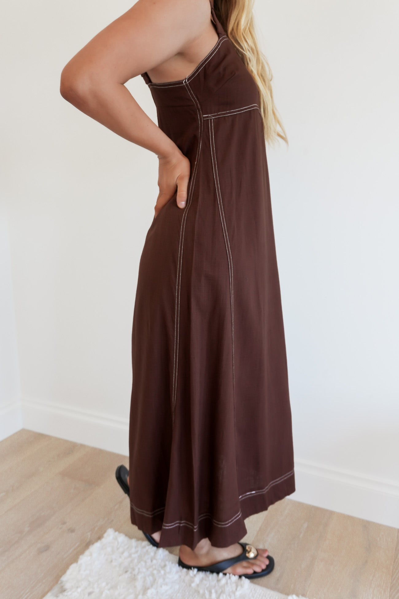 Misaki Midi Dress Chocolate