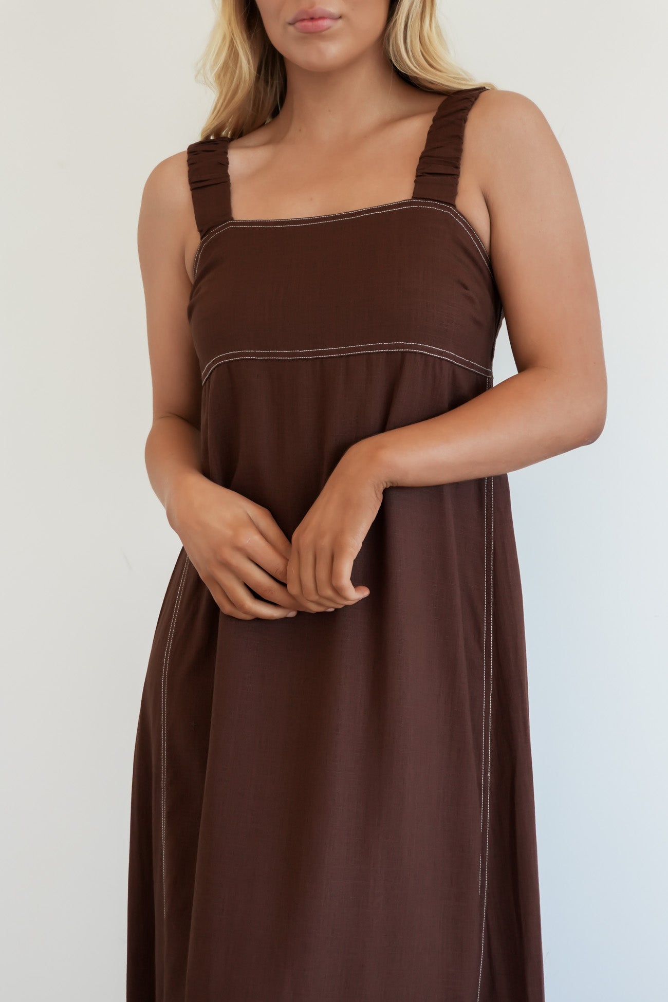Misaki Midi Dress Chocolate