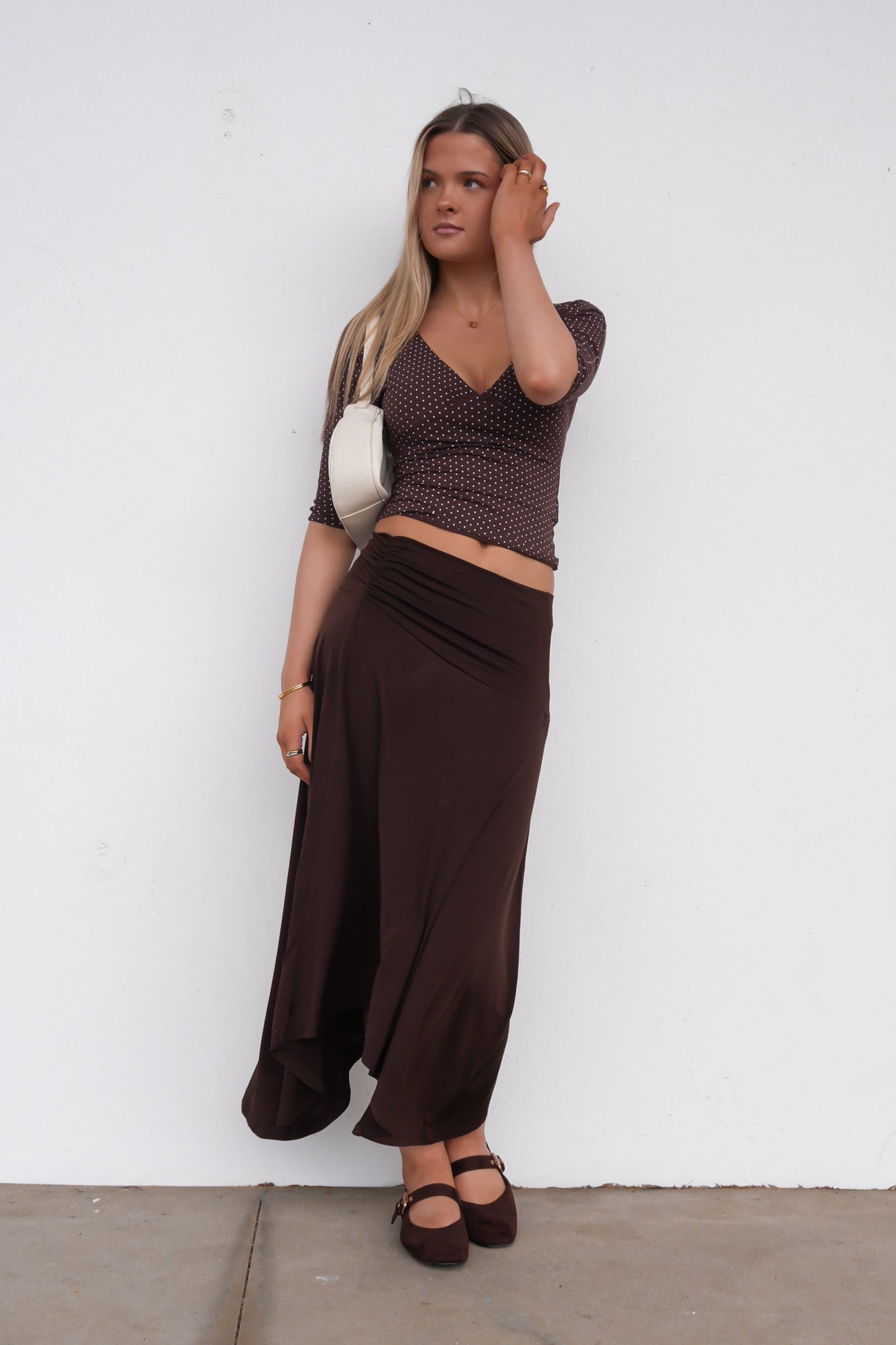 Miva Midi Skirt Chocolate